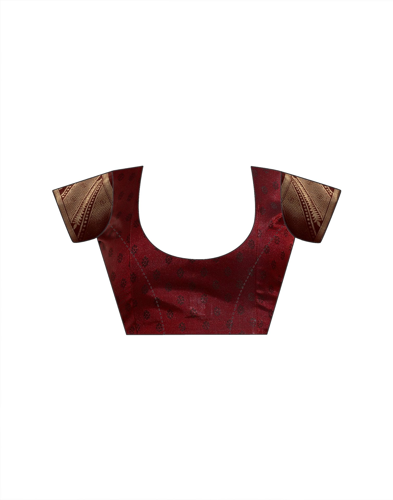 Maroon Silk Woven Banarasi Saree