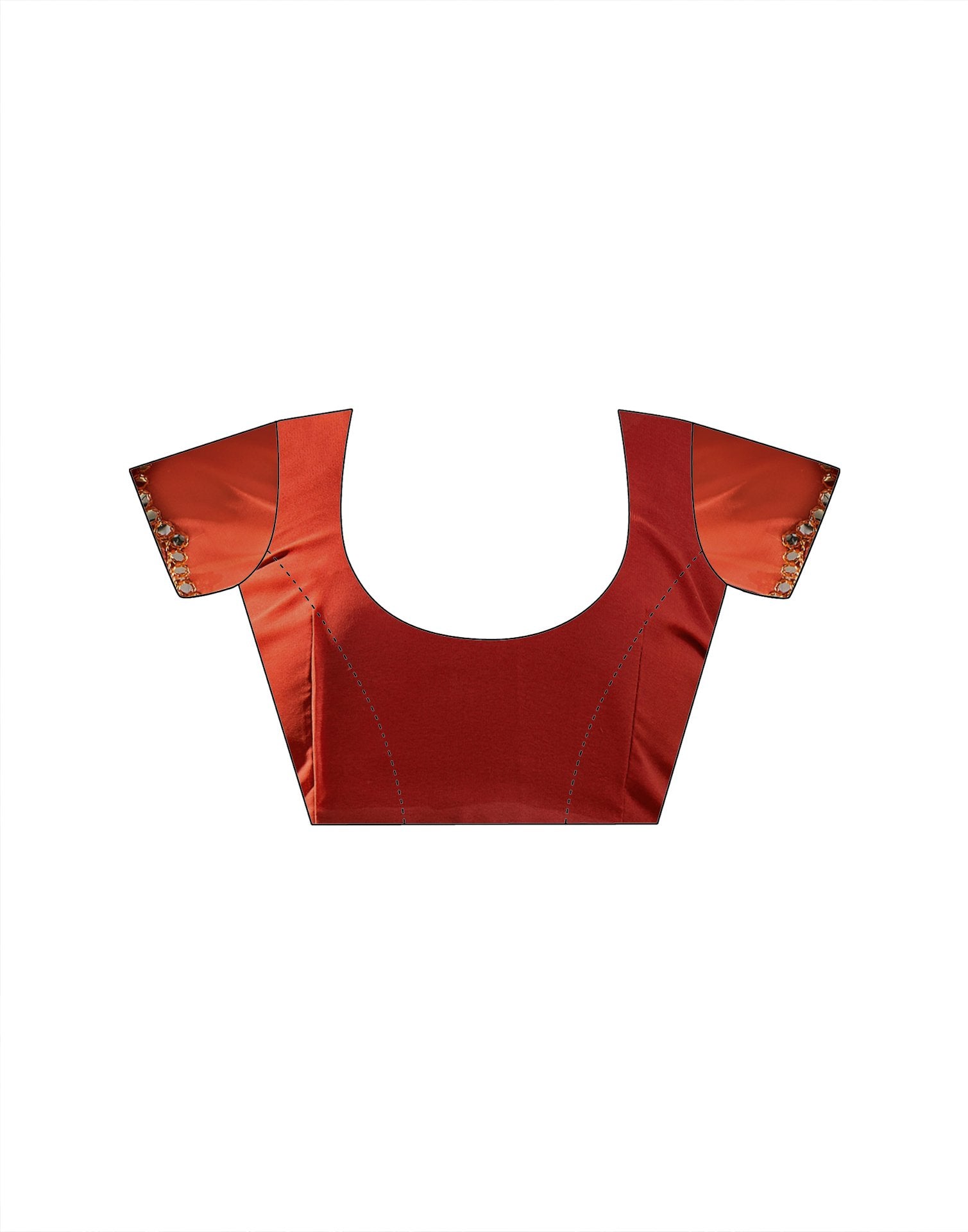 Black Georgette Printed Mirror Work Saree