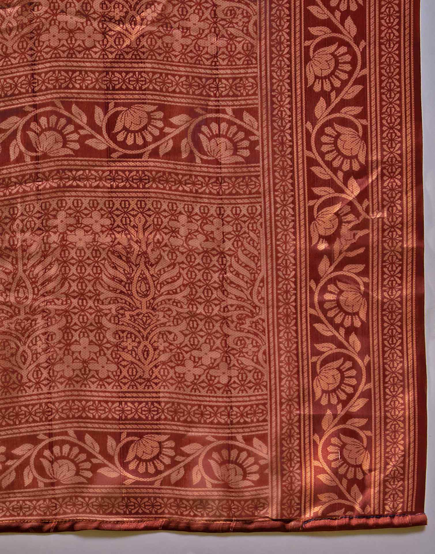 Dusty Teal Green Georgette Printed Saree