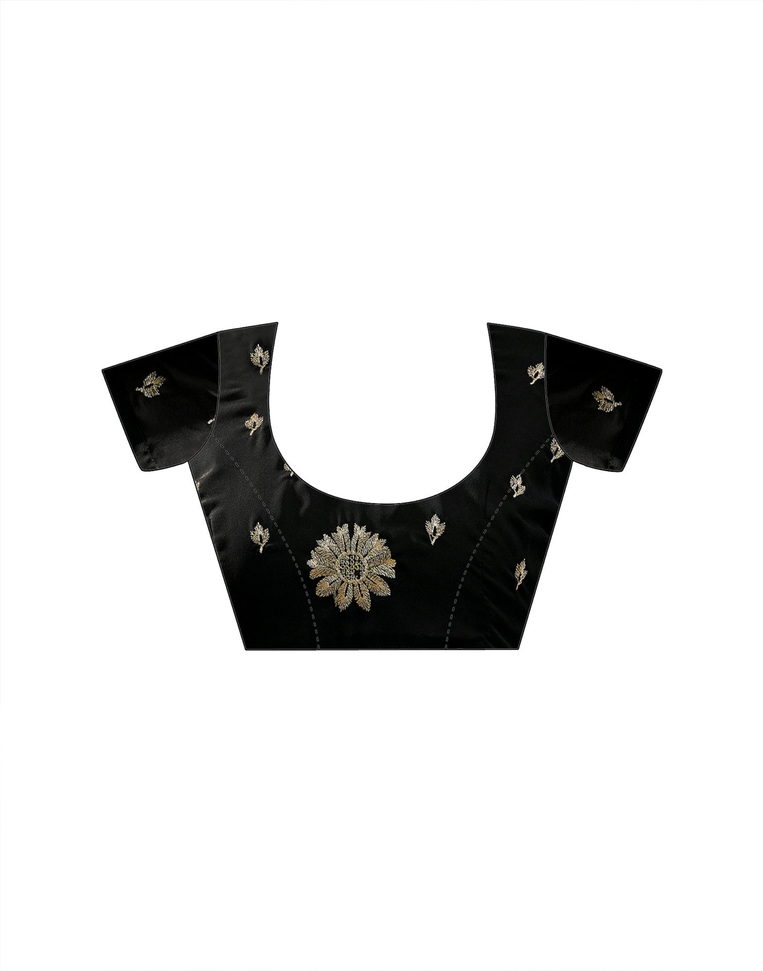 Black Georgette Embroidery Saree