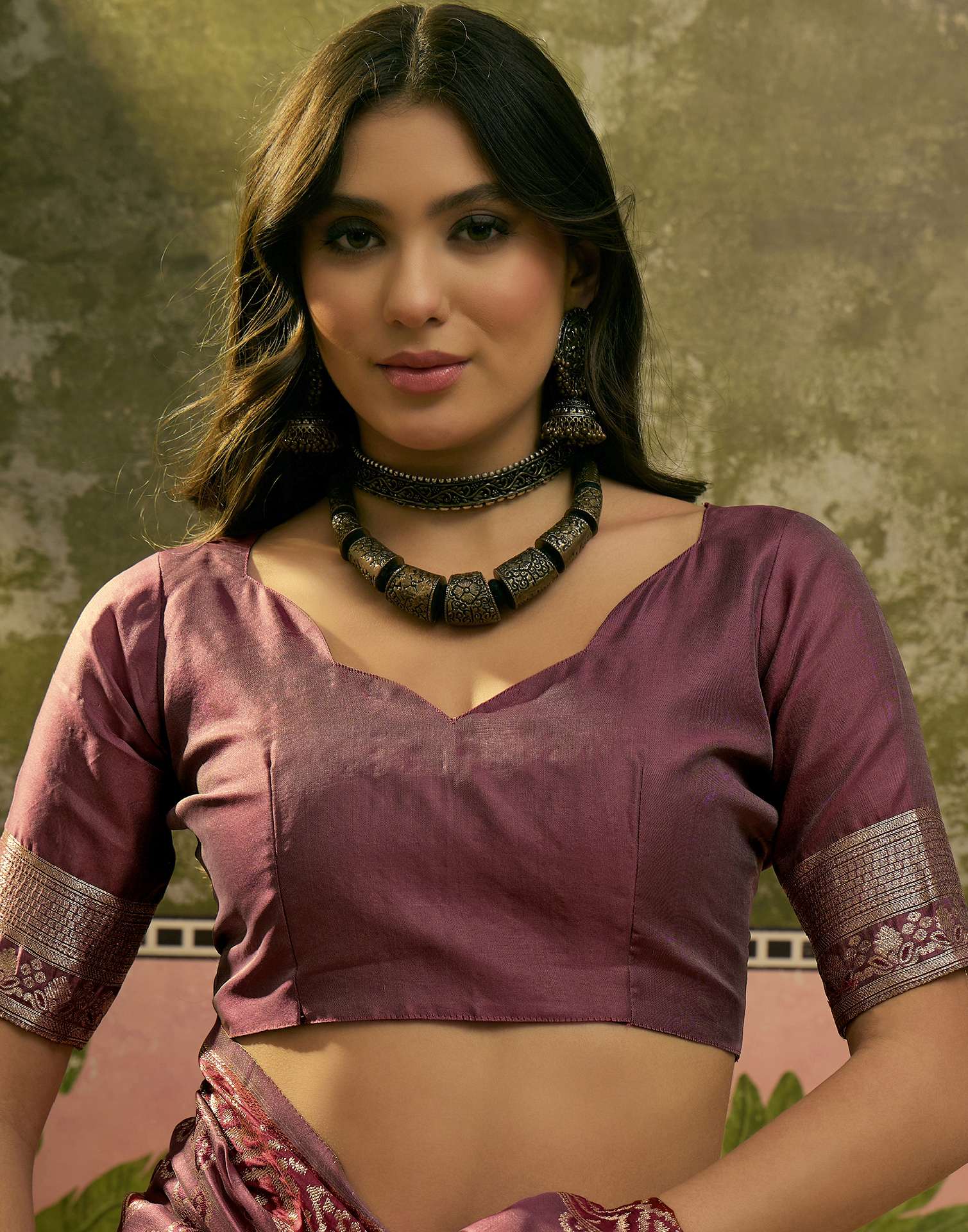 Maroon Silk Woven Patola Saree