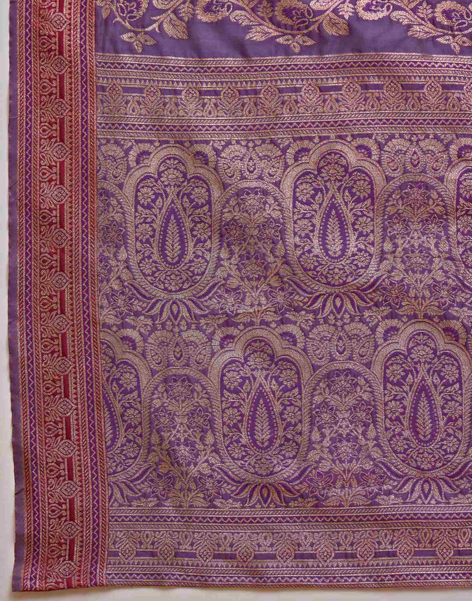 Purple Silk Woven Saree