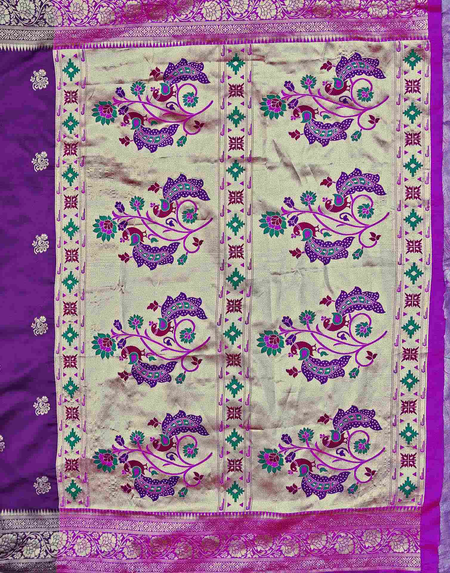 Dark Purple Silk Woven Paithani Saree