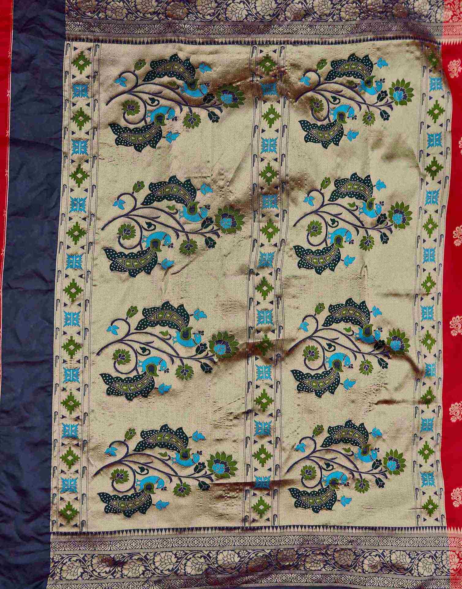 Red Silk Woven Paithani Saree