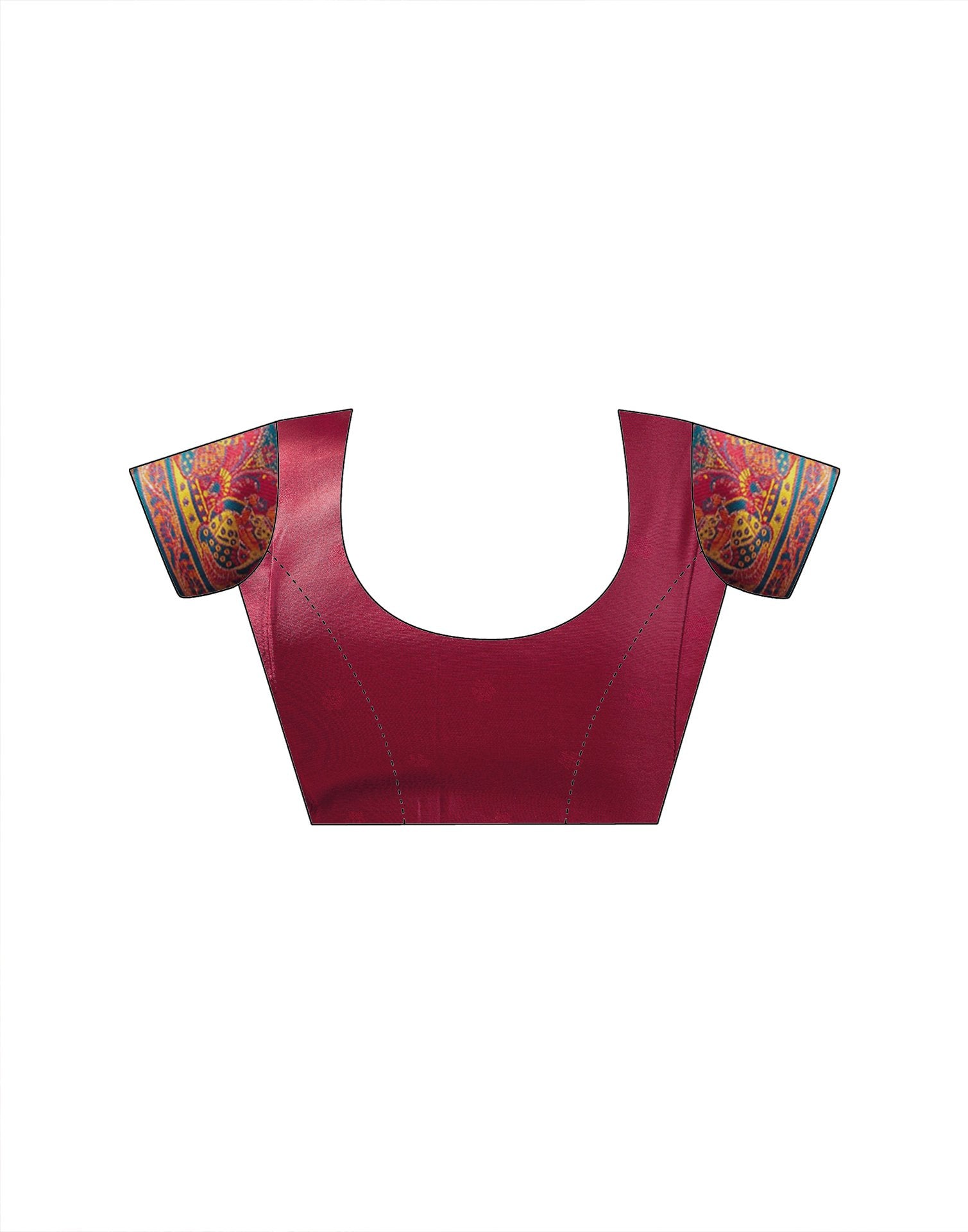 Teal Blue Silk Woven Kalamkari Saree