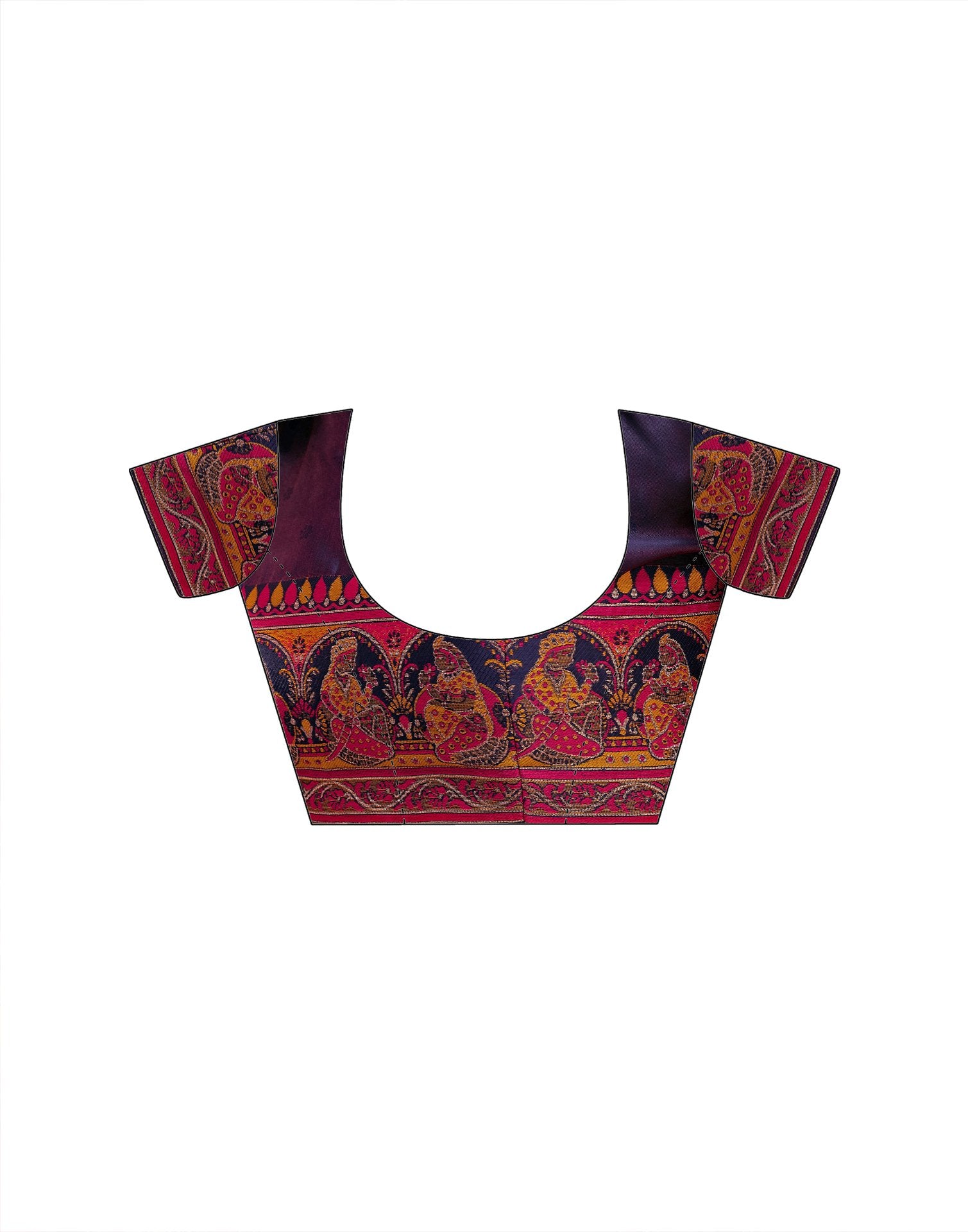 Pink Silk Woven Kalamkari Saree