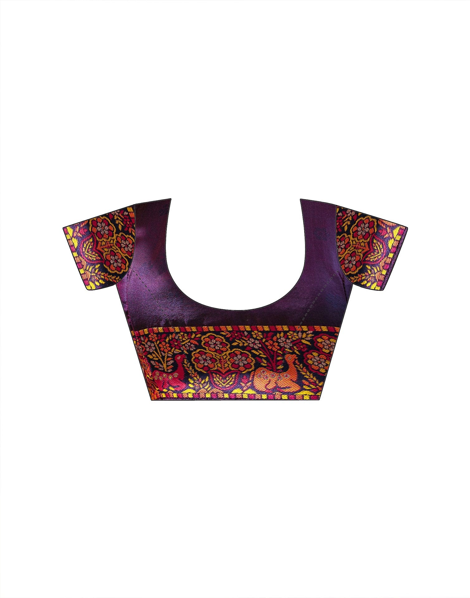 Rani Pink Silk Woven Kalamkari Saree