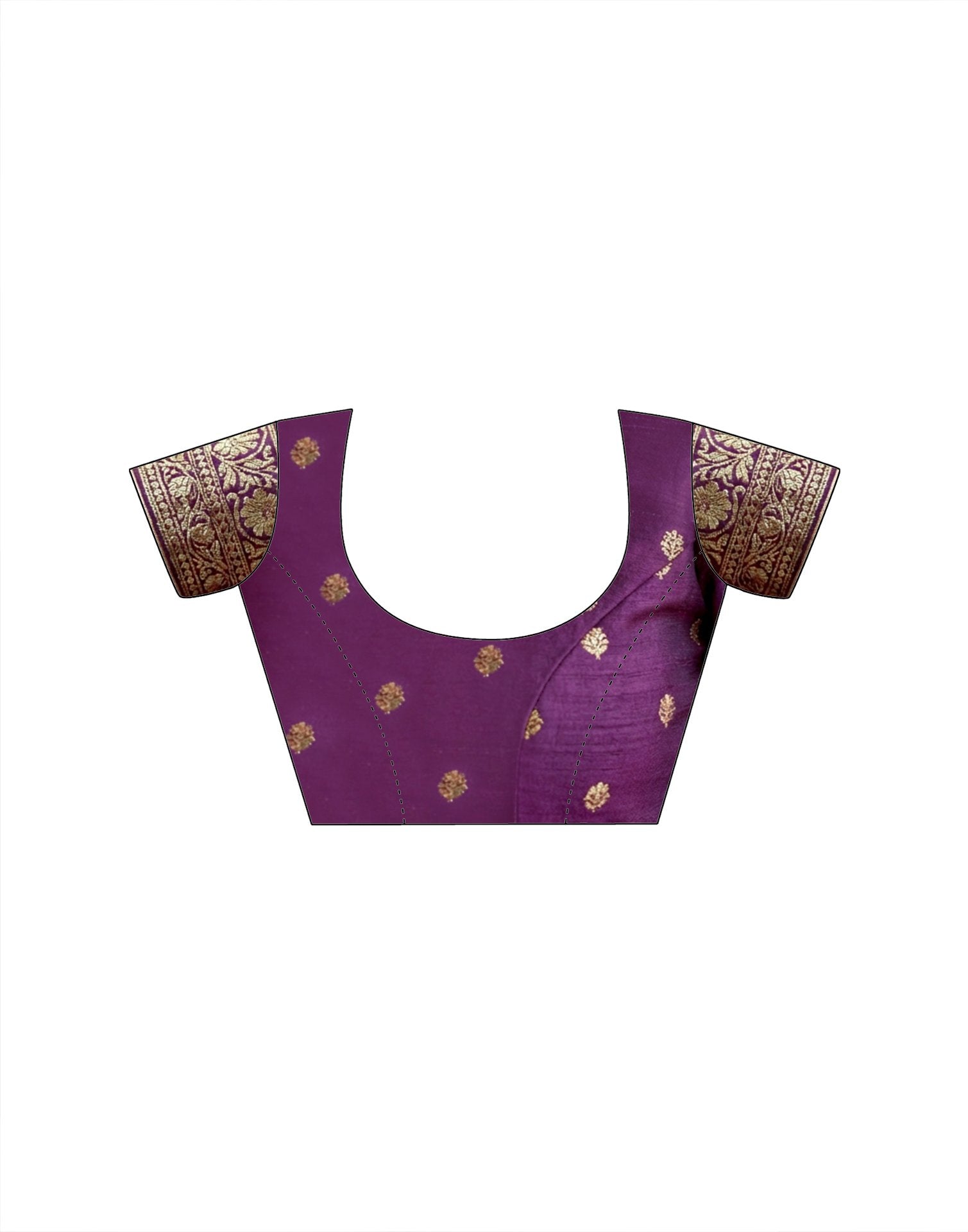 Wine Georgette Foil Printed Saree