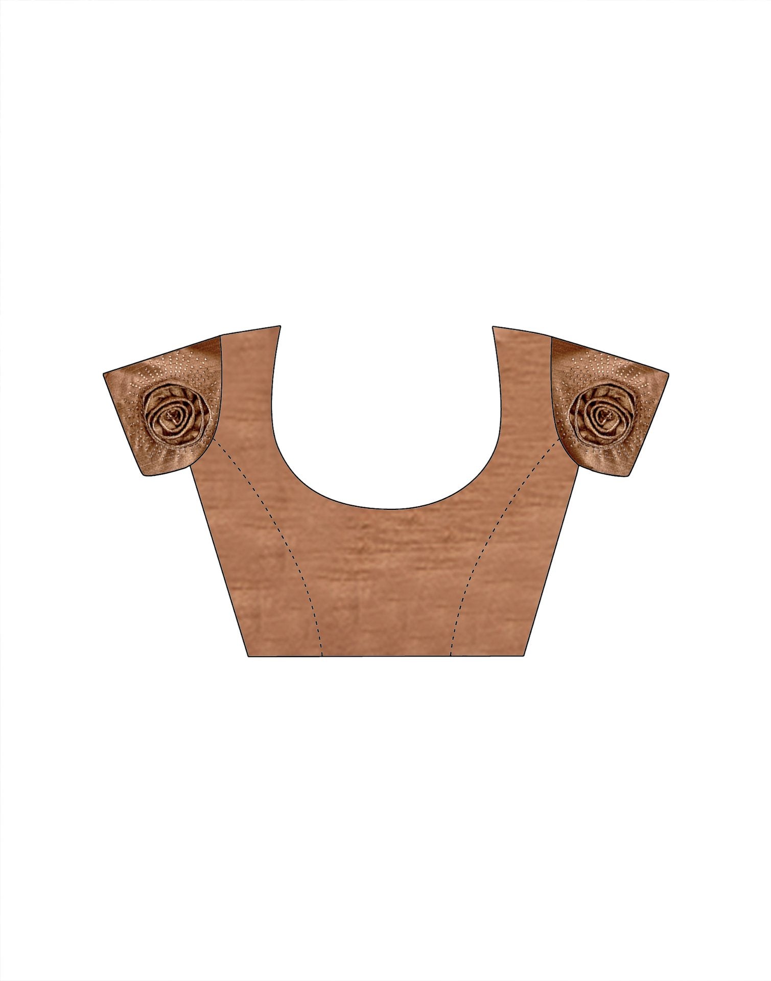 Dusty Beige Chiffon Woven Border Saree