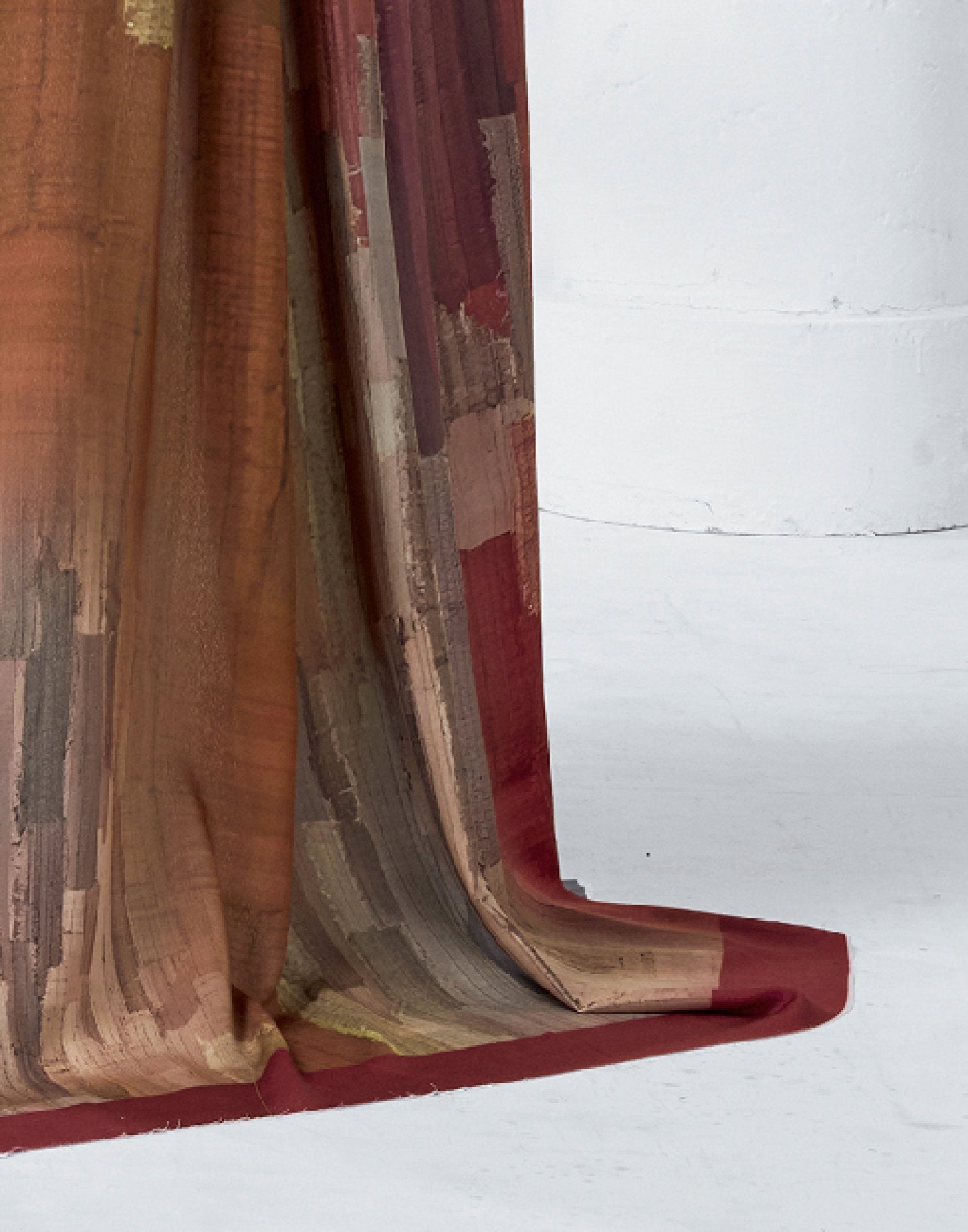 Dark Beige Crepe Printed Saree