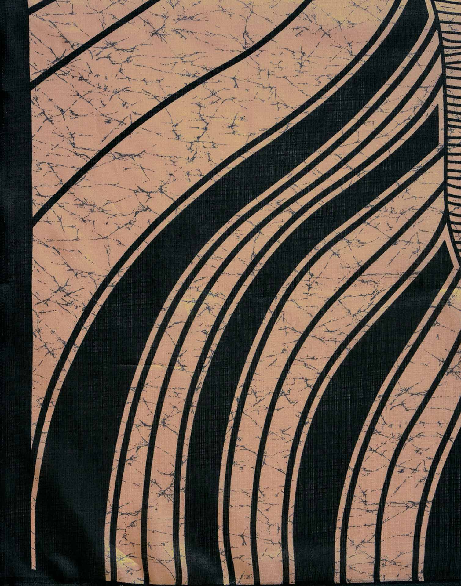 Peach Khadi Printed Saree