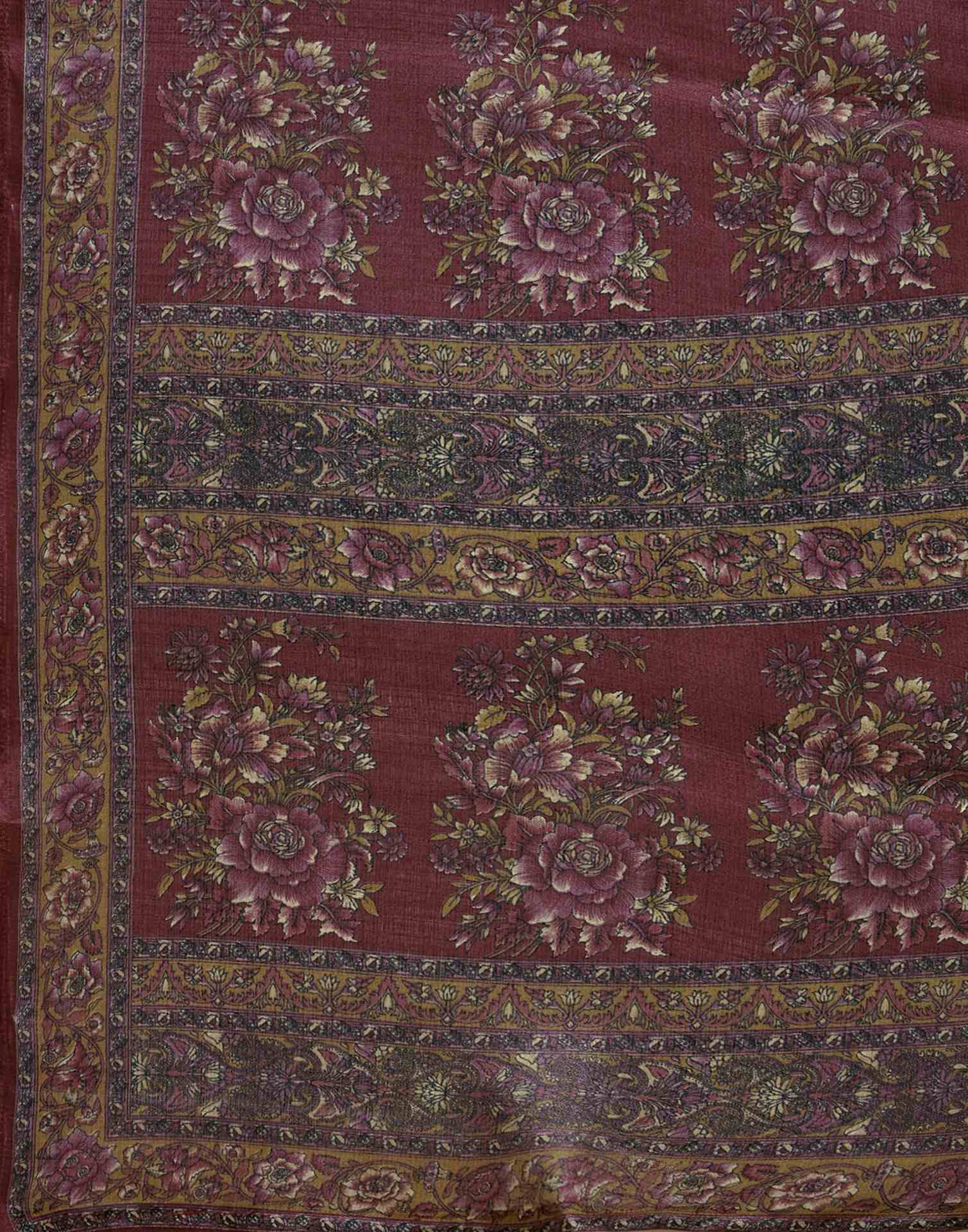 Beige Khadi Printed Saree