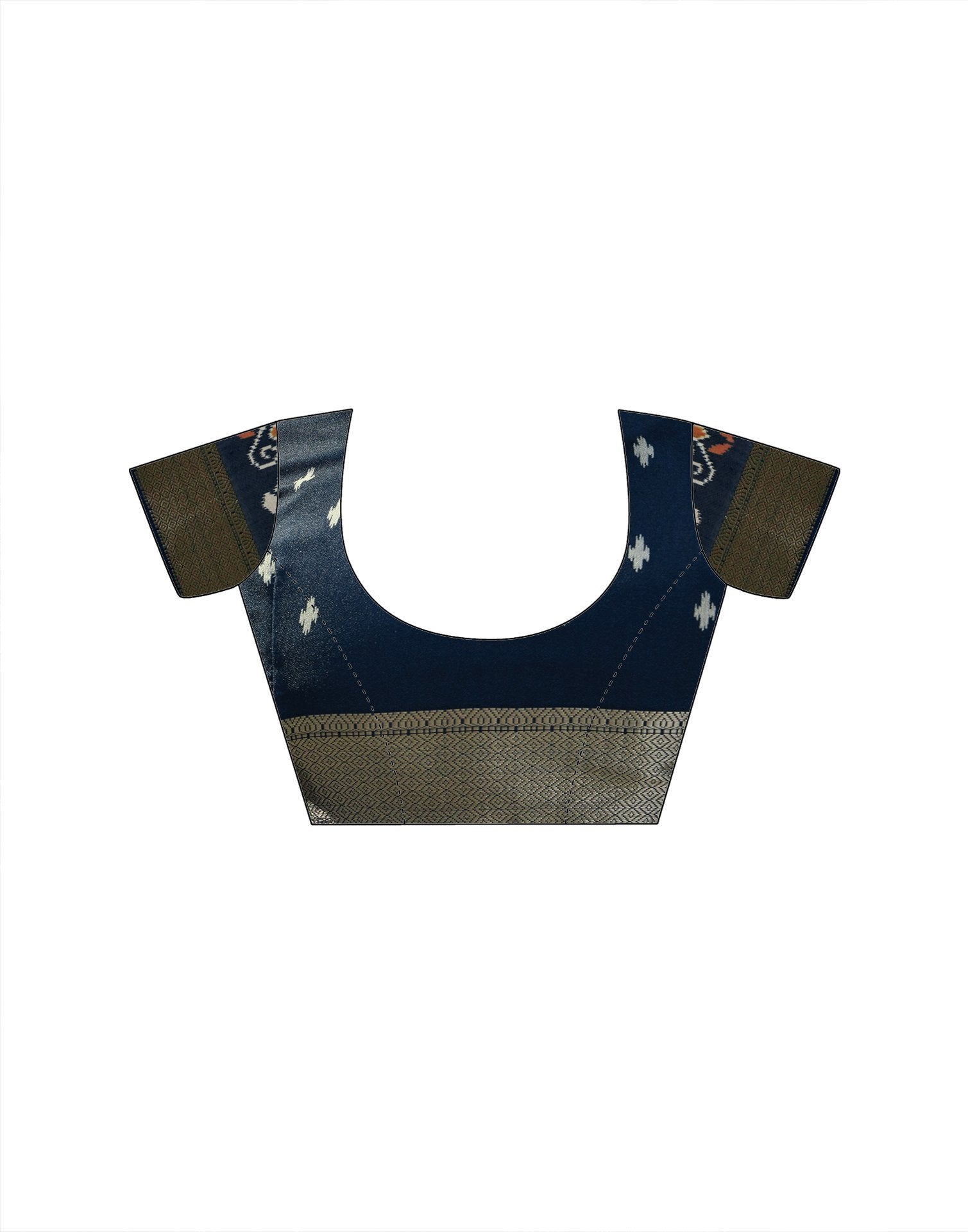 Dark Blue Georgette Printed Saree