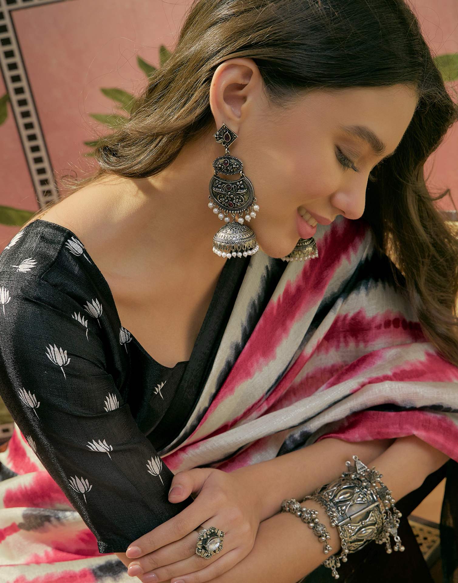 Off White Khadi Printed Saree