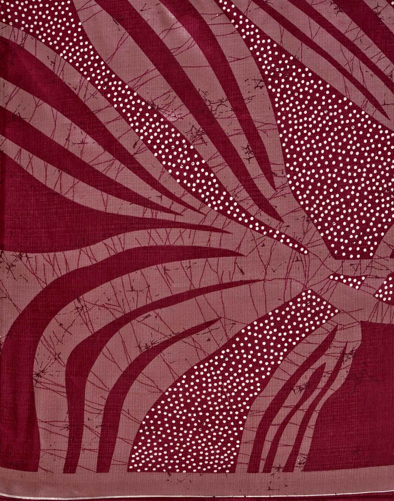 Maroon Khadi Printed Saree