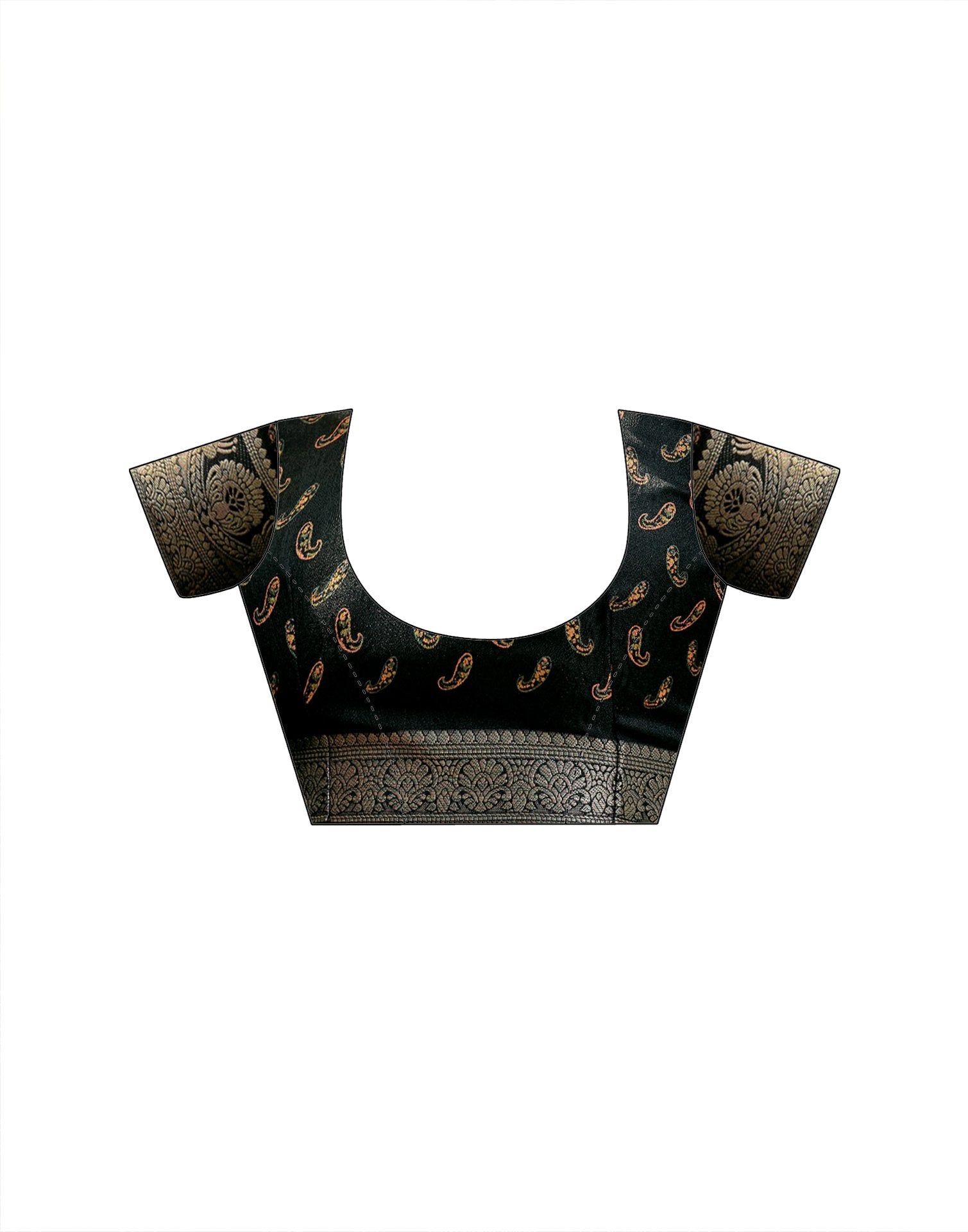 Black Georgette Printed Saree