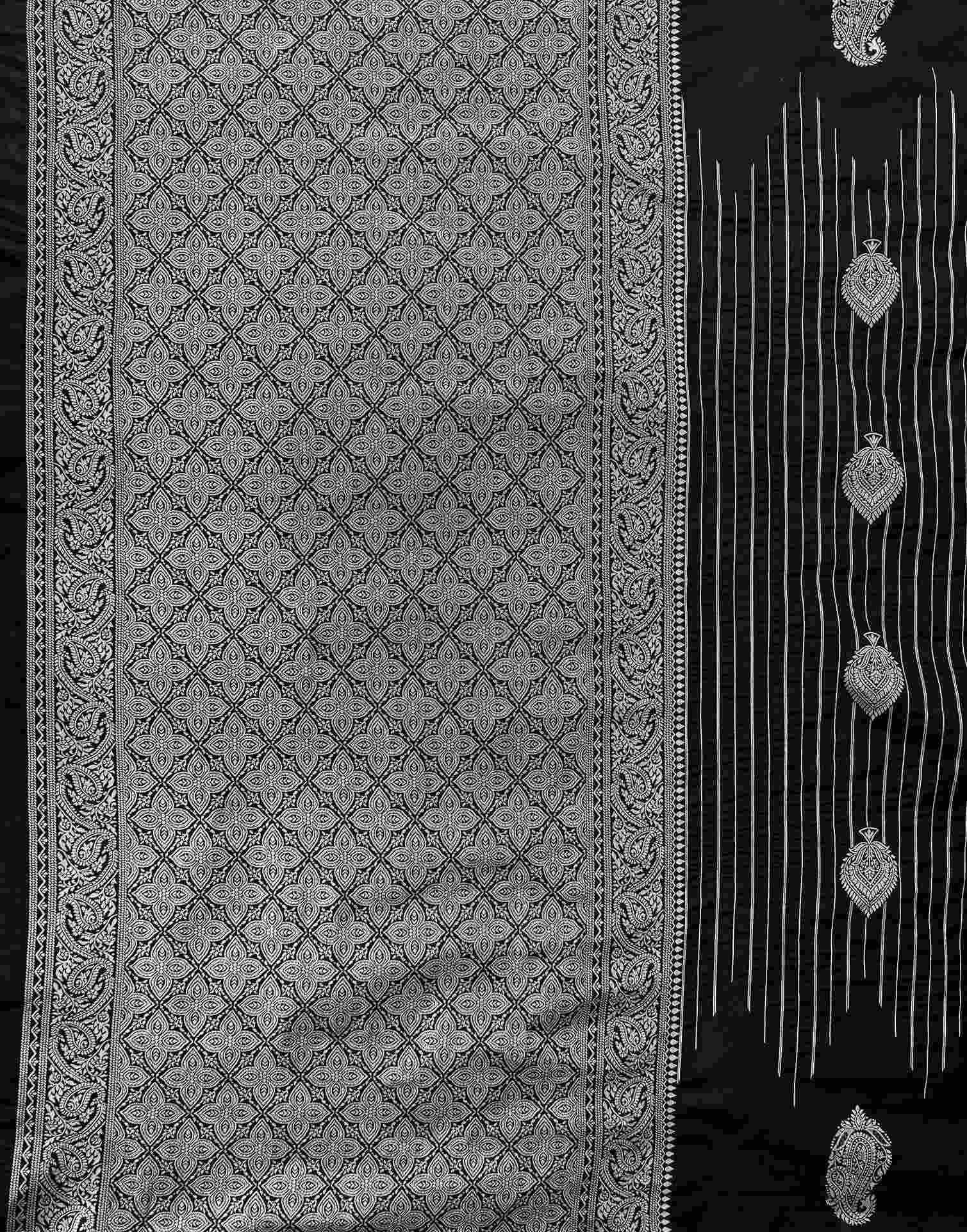 Black Silk Woven Banarasi Saree