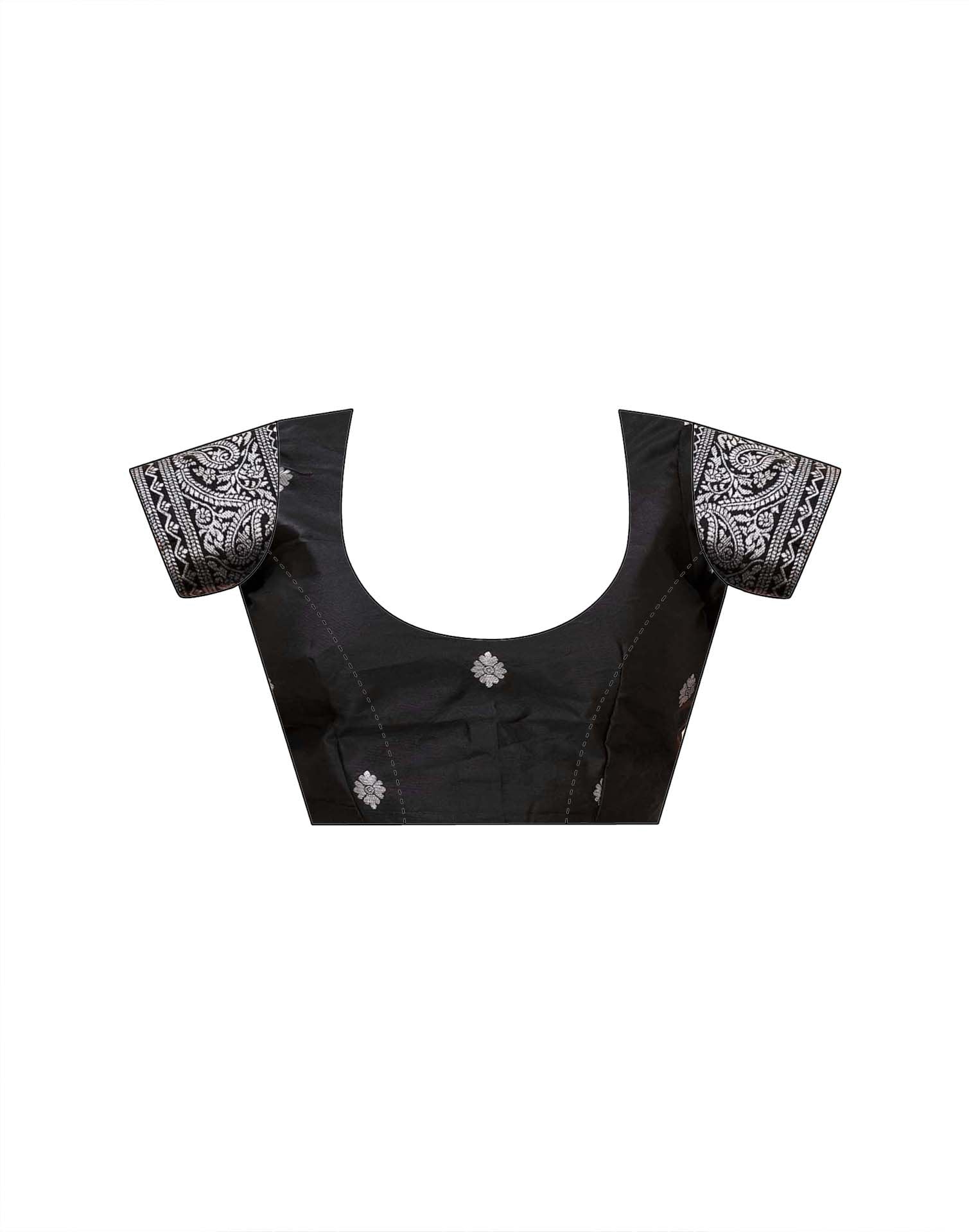 Black Silk Woven Banarasi Saree