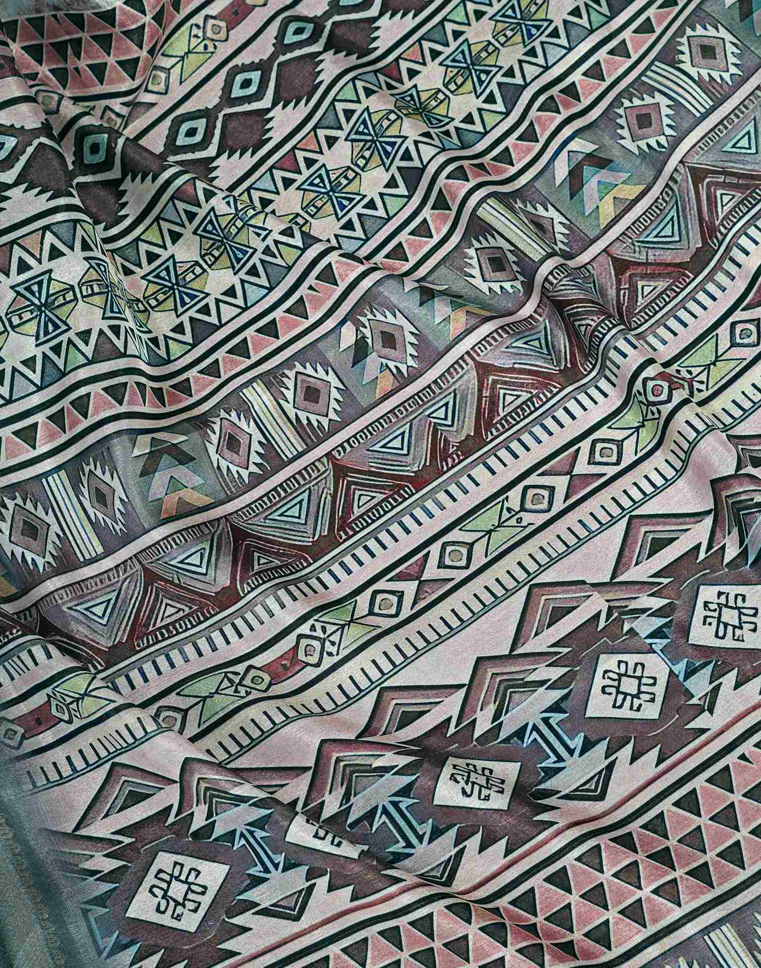 Ready To Wear Grey Dola Silk Printed Saree