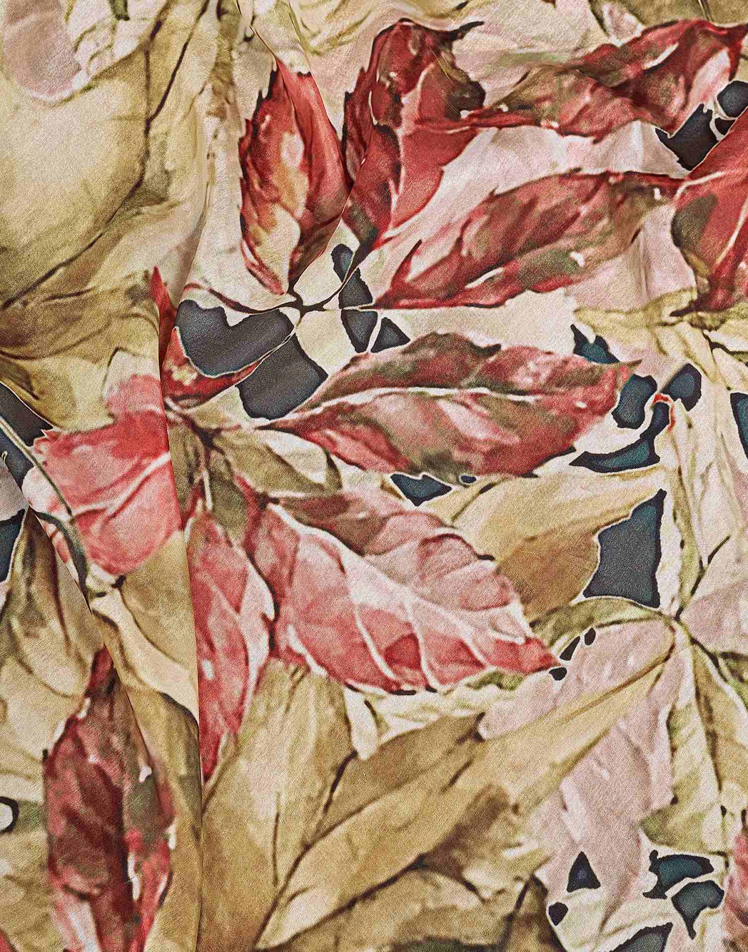 Ready To Wear Khaki Dola Silk Printed Saree