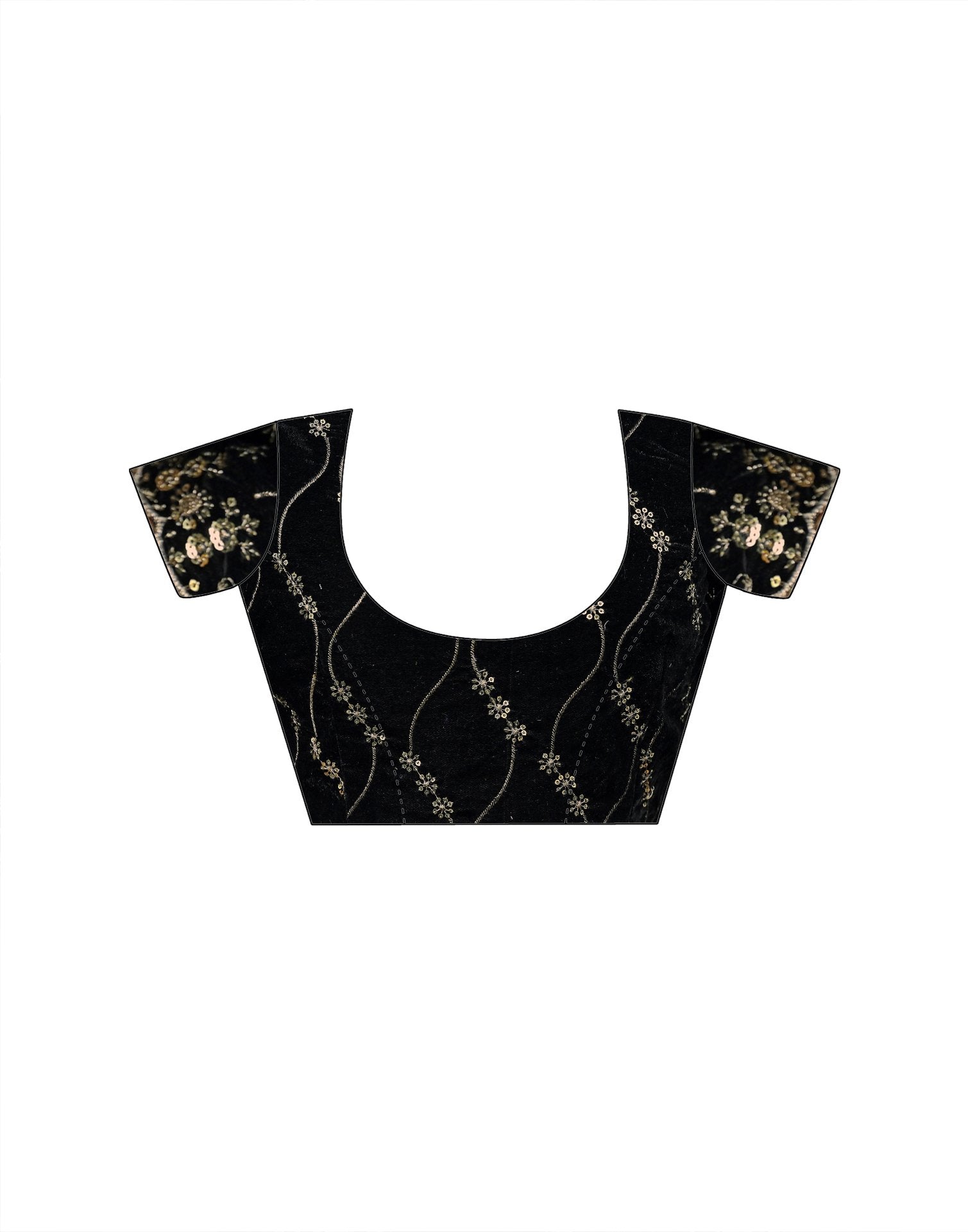 Mehandi Green Net Sequence Embroidery Saree