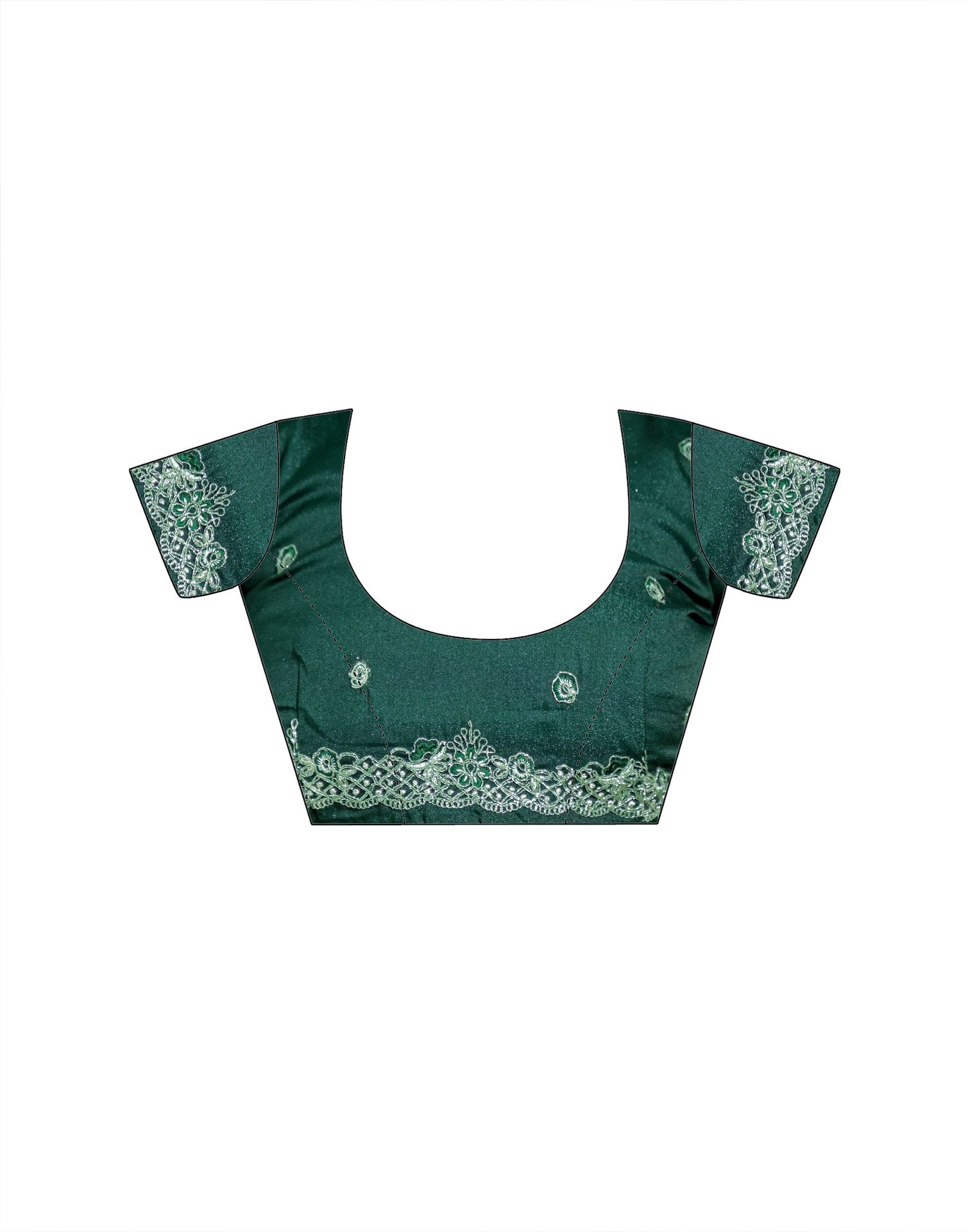 Pista Green Shimmer Embroidery Saree
