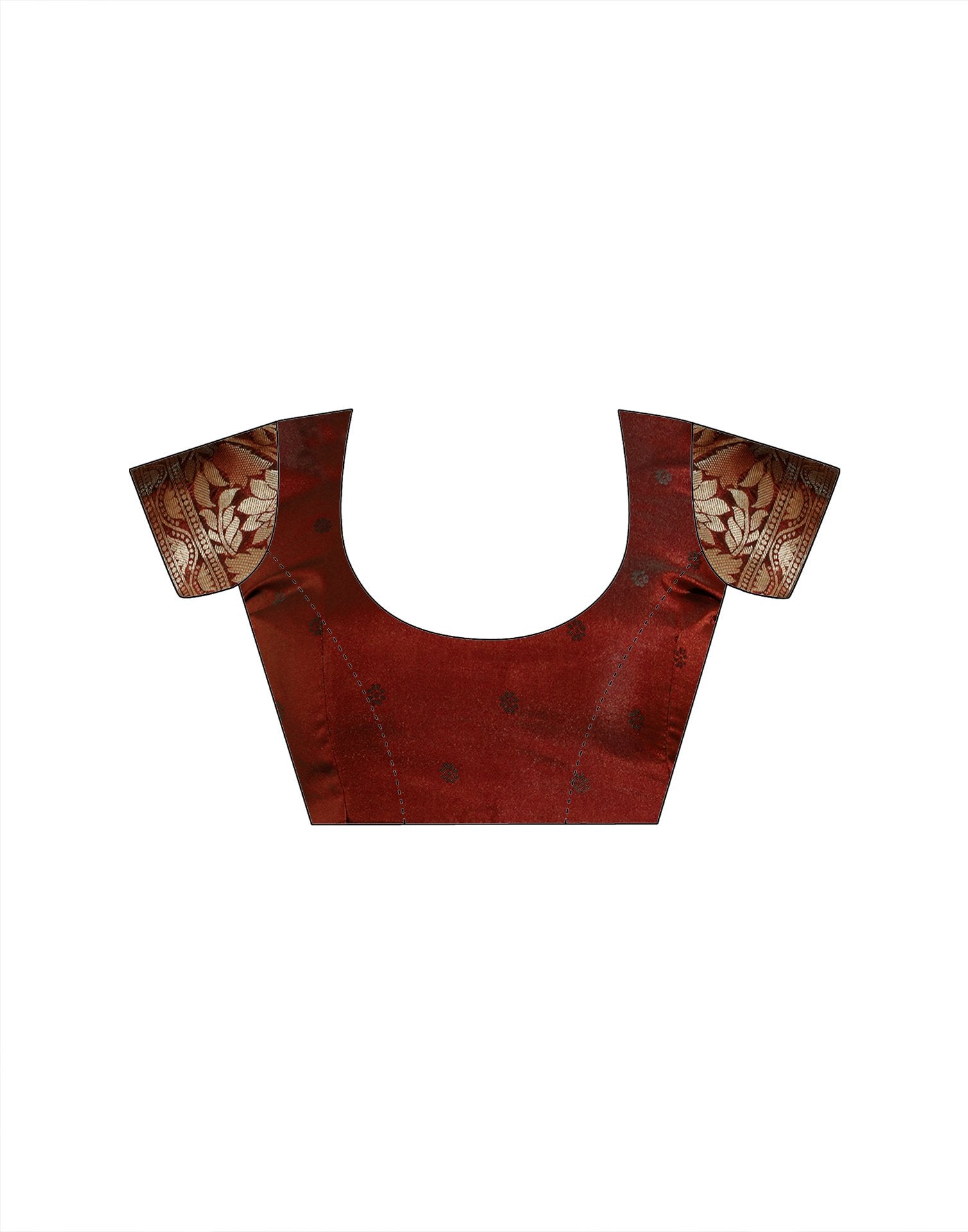 Maroon Silk Woven Kanjivaram Saree