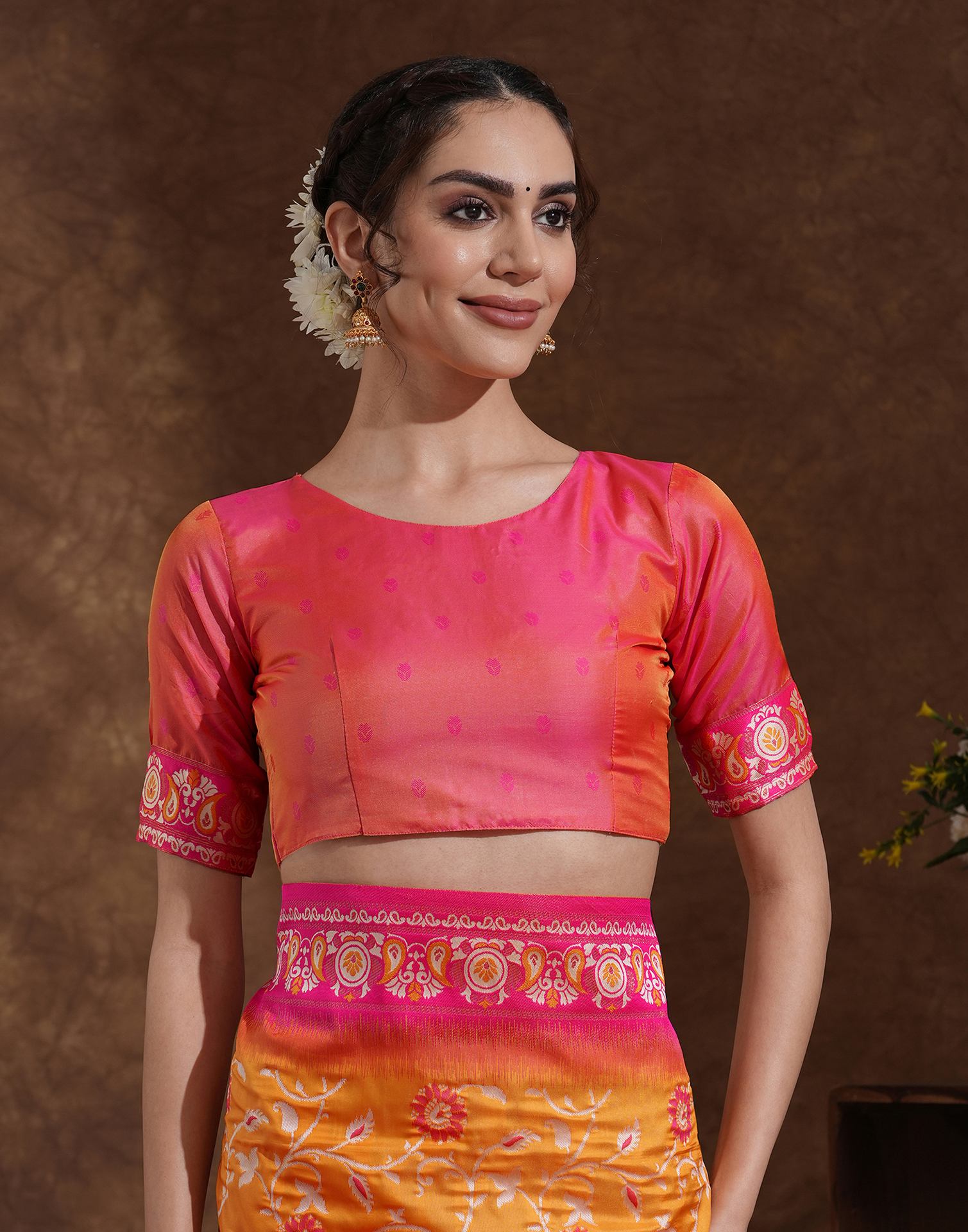 Yellow Silk Woven Banarasi Saree