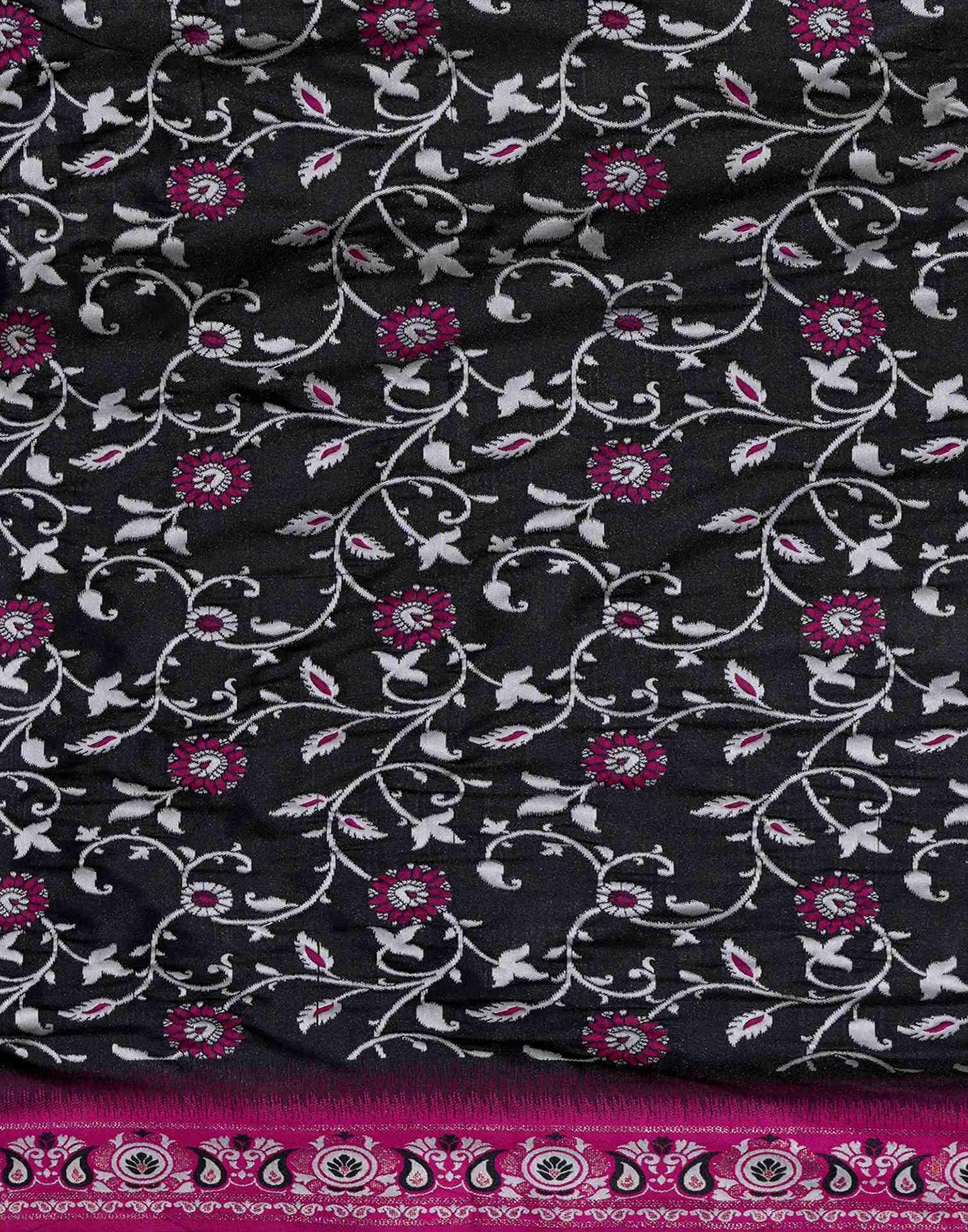 Black Silk Woven Banarasi Saree