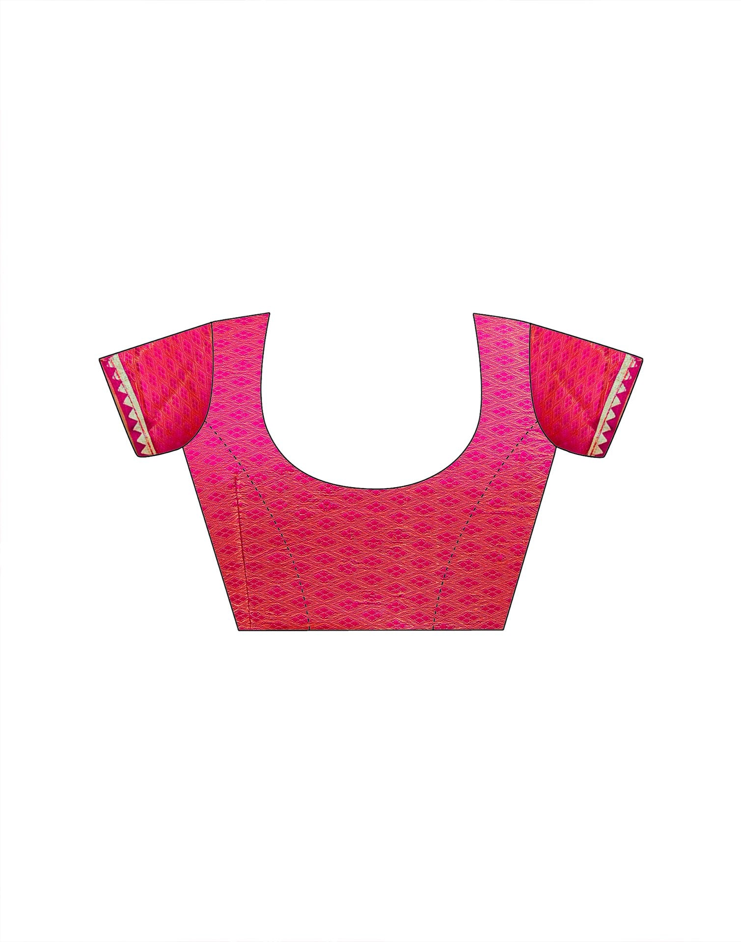 Dark Rani Pink Georgette Foil Printed Saree
