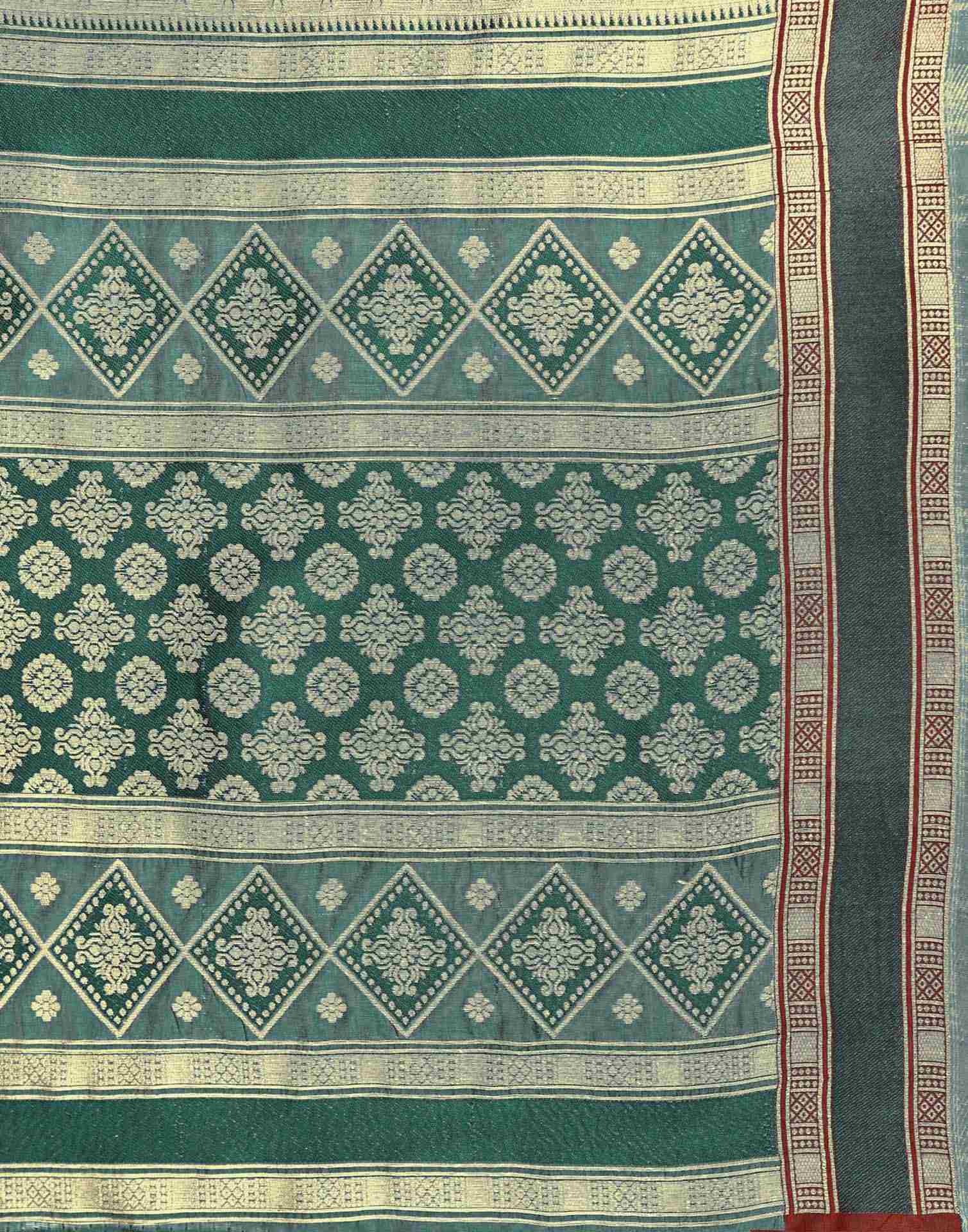 Green Silk Woven Banarasi Saree