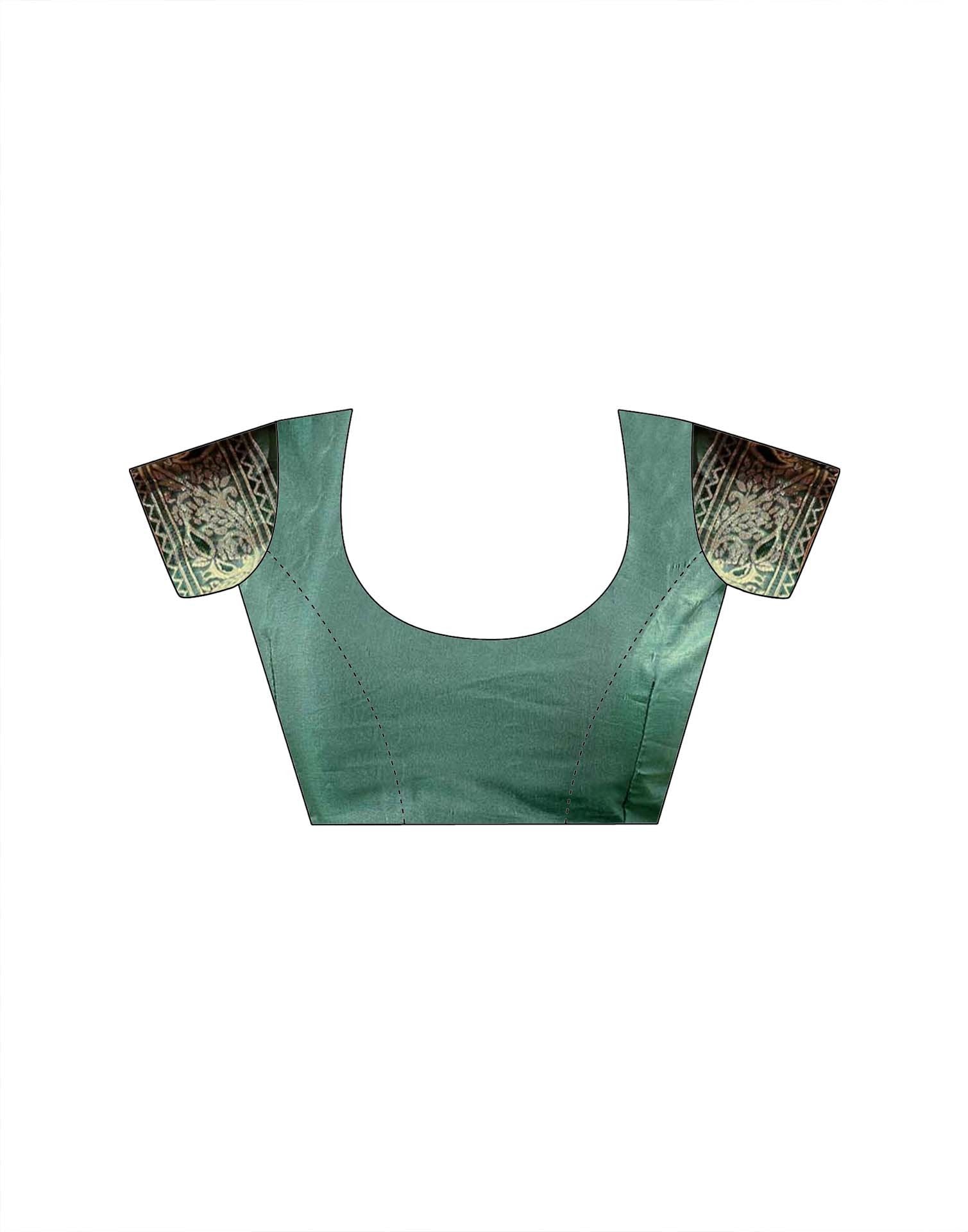 Green Silk Woven Banarasi Saree