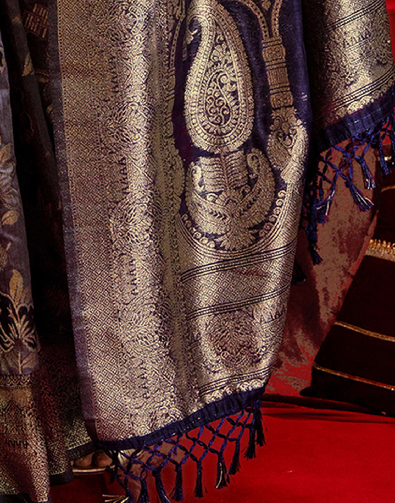 Light Purple Chanderi Cotton Woven Banarasi Saree