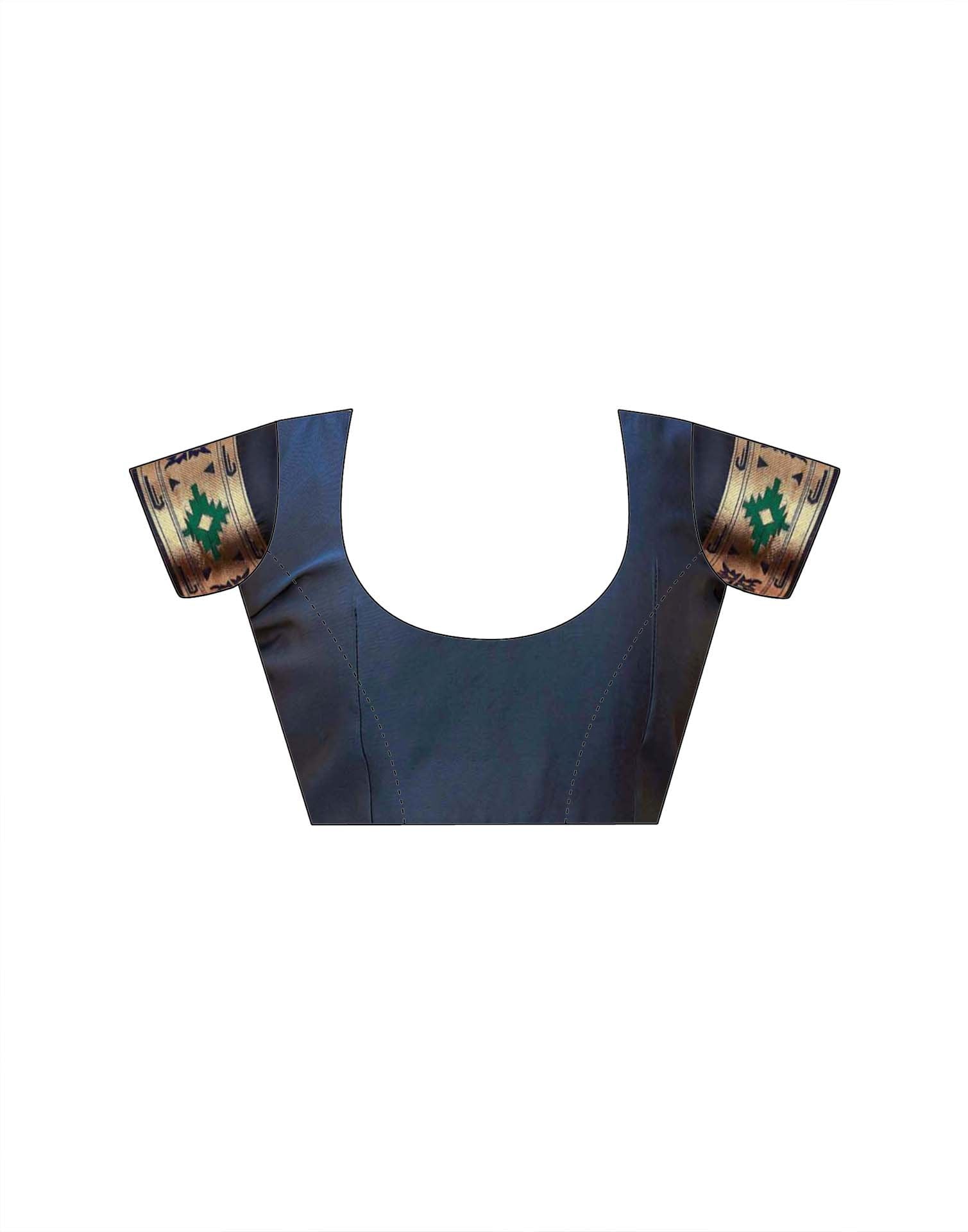 Maroon Silk Woven Paithani Saree