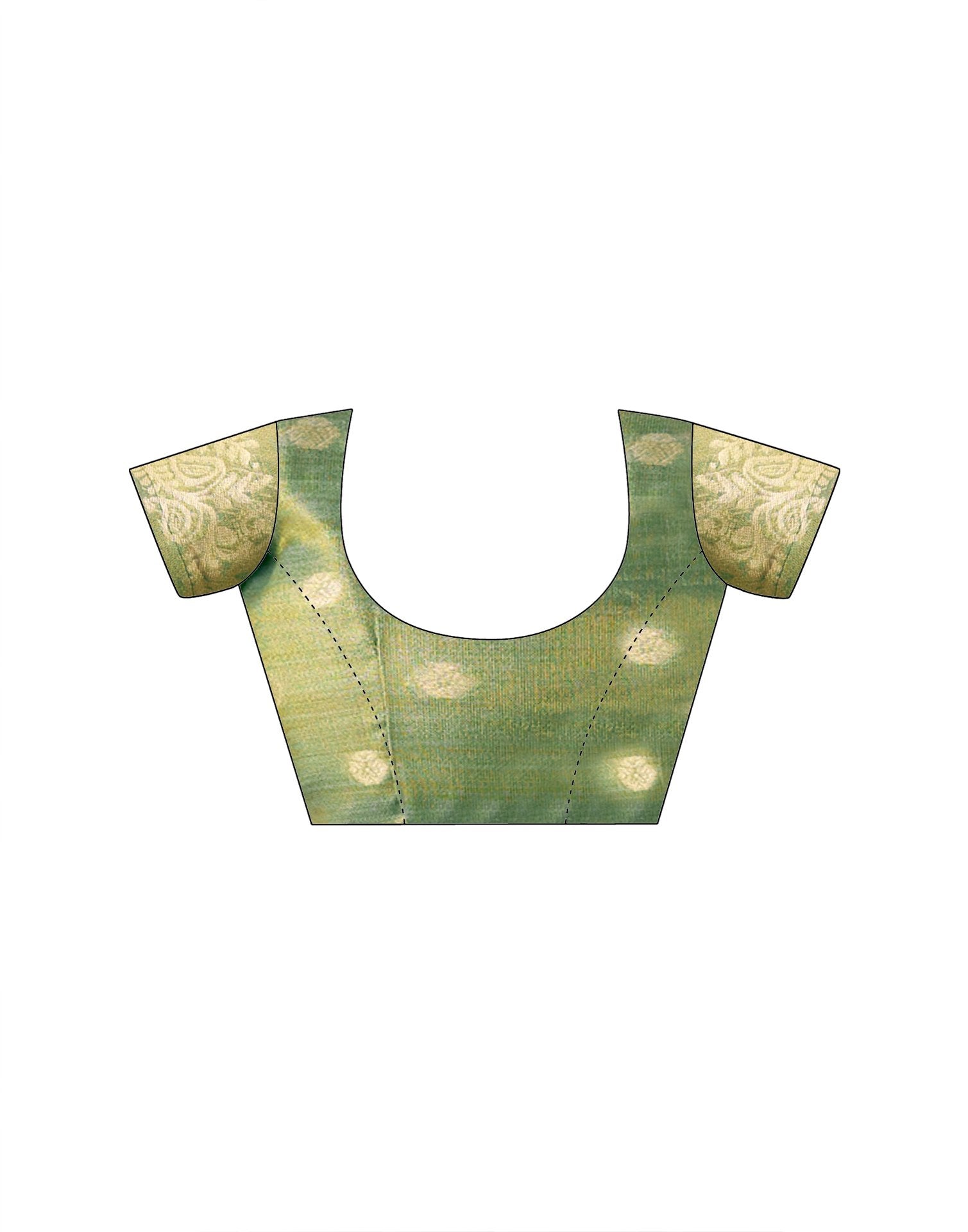 Pista Green Tissue Linen Woven Saree