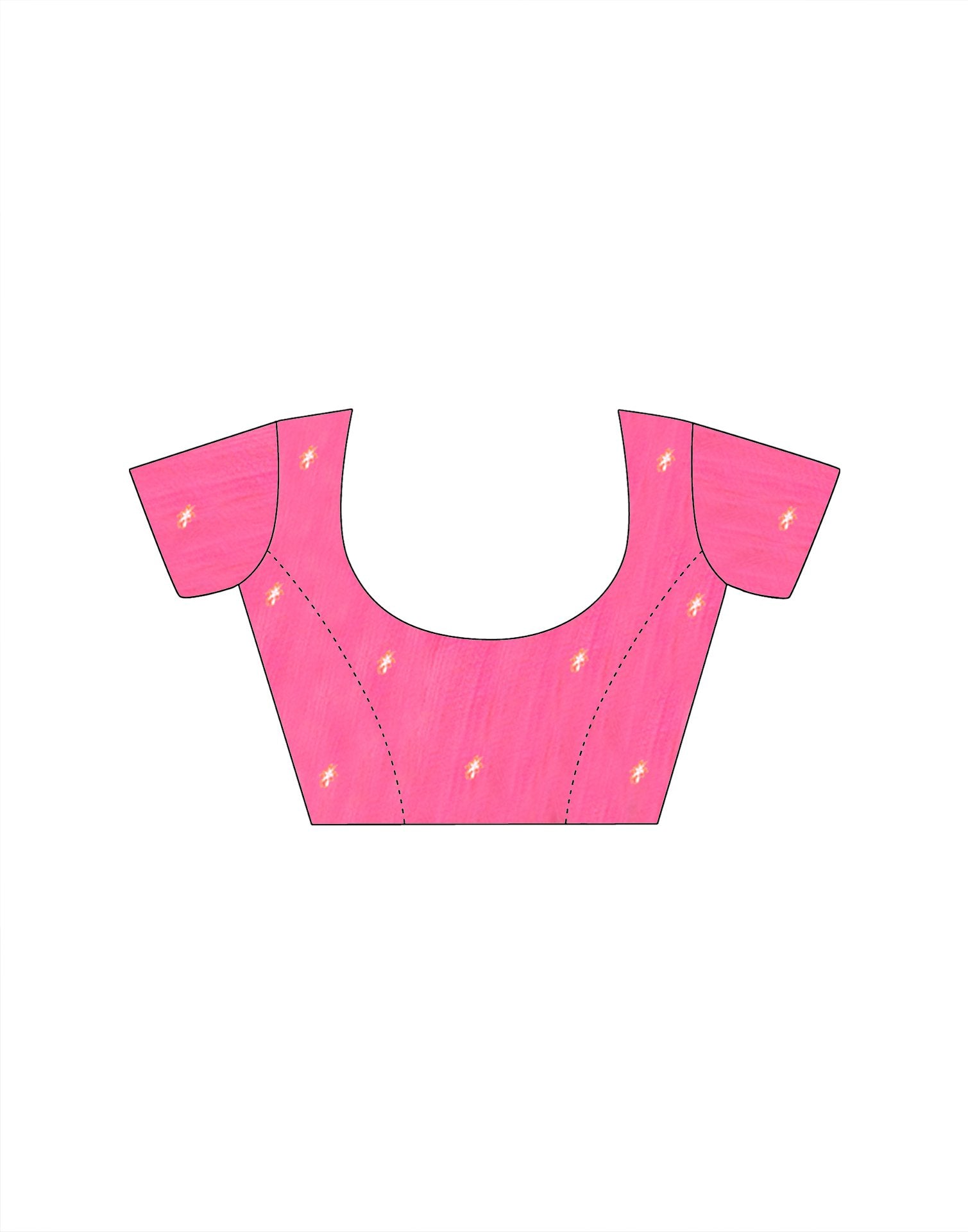 Peach Silk Printed Saree