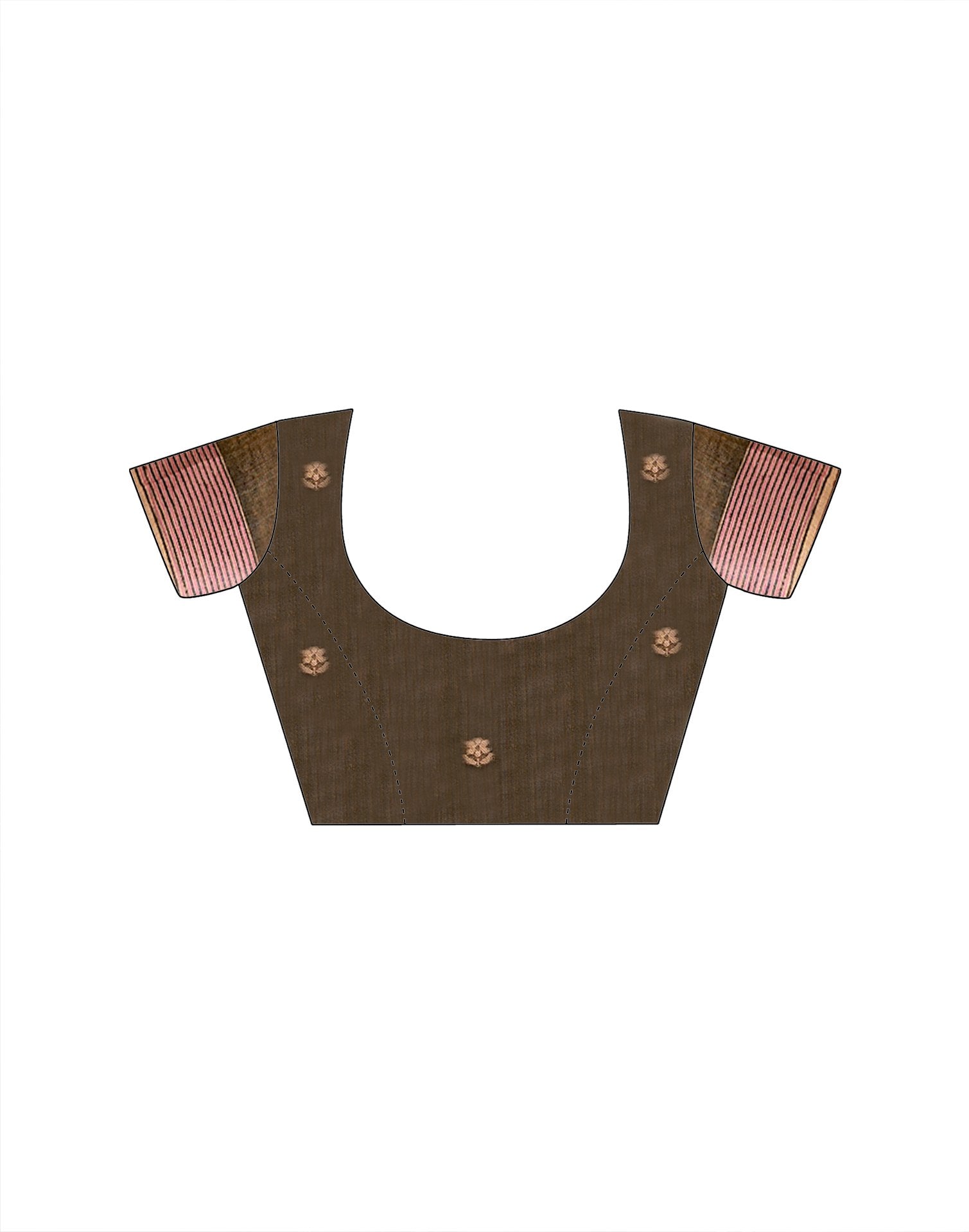 Light Brown Silk Printed Saree