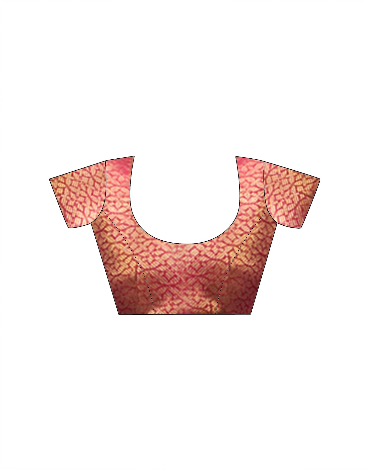 Coral Pink Tissue Silk Woven Saree