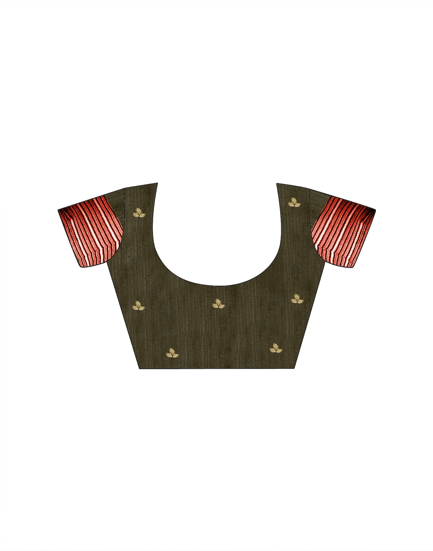 Grey Silk Woven Printed Saree