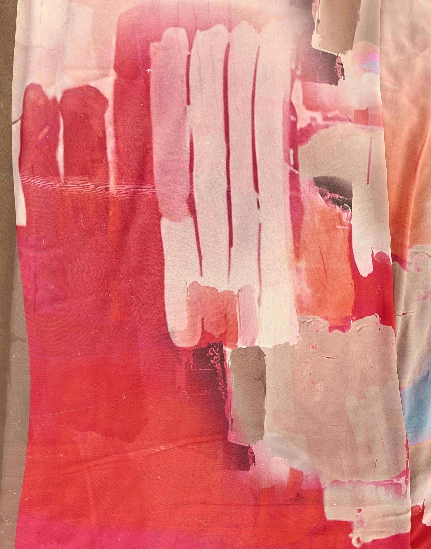 Mauve Georgette Printed Saree