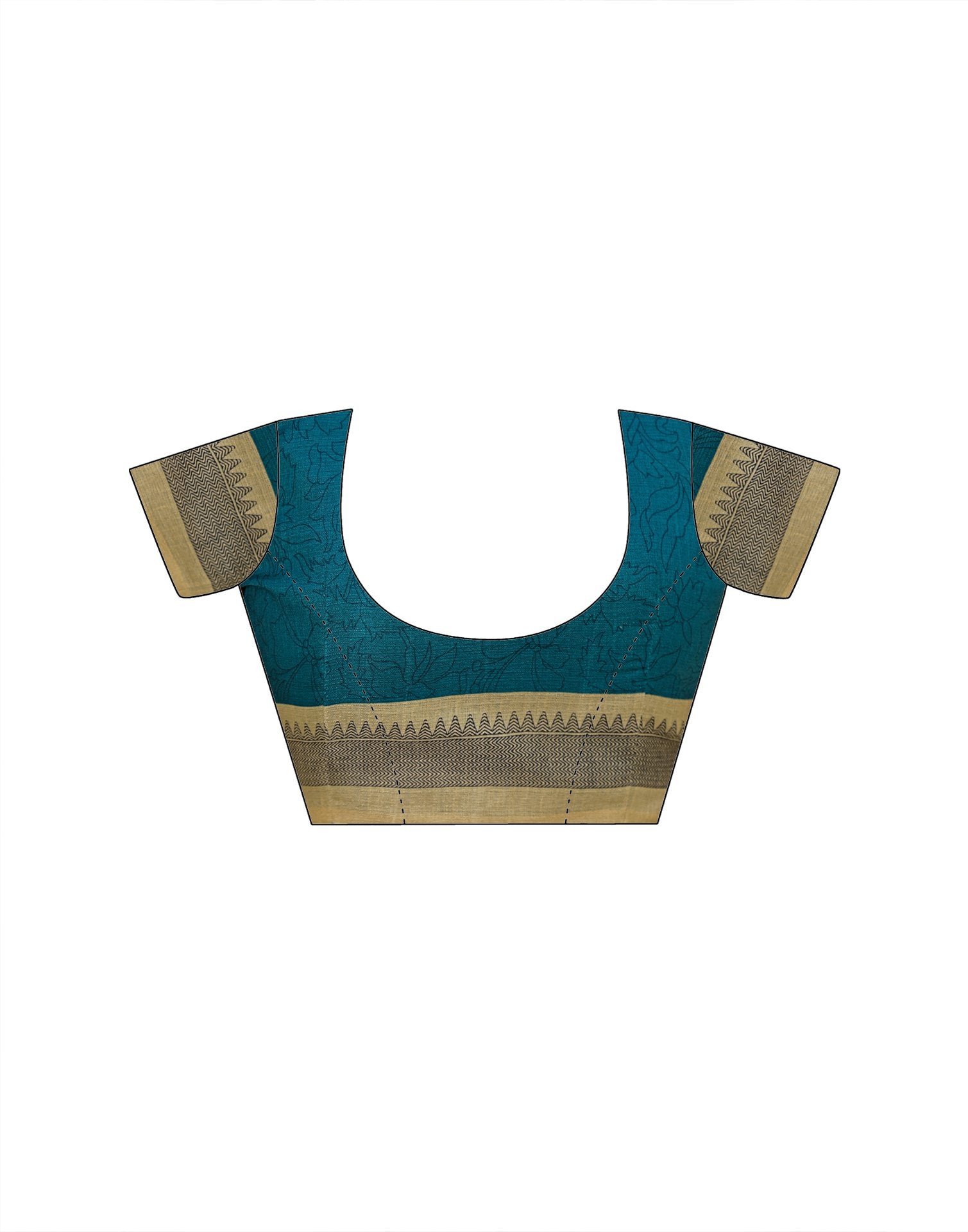 Beige Khadi Printed Saree