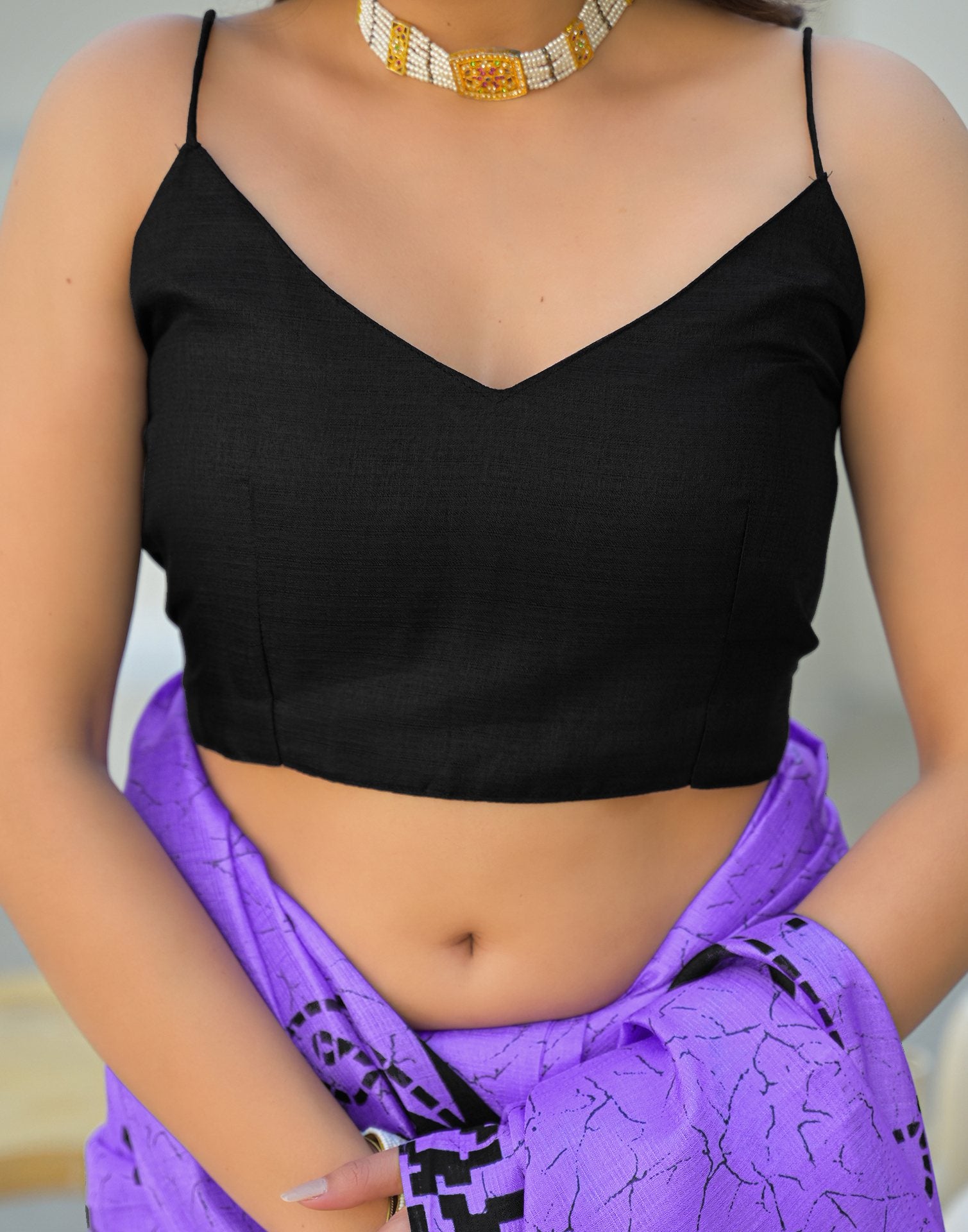 Purple Khadi Printed Saree