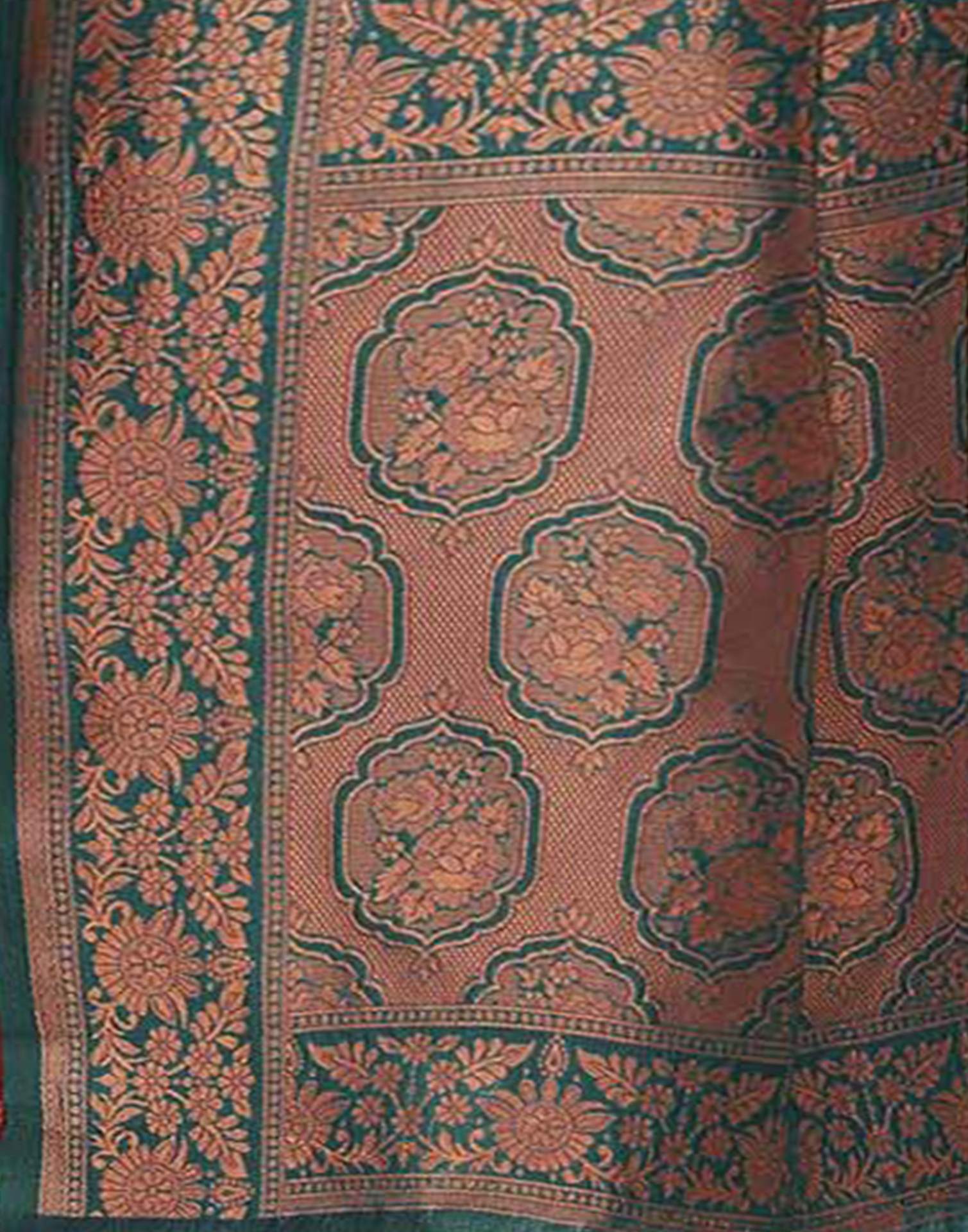 Maroon Shimmer Silk Woven Banarasi Saree