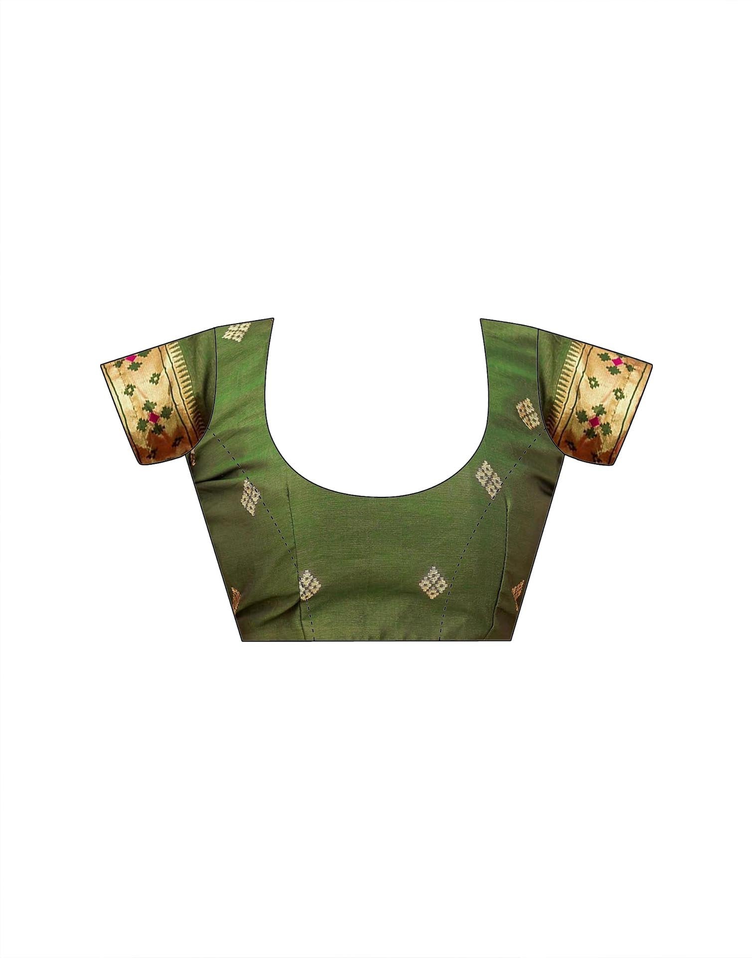 Rani Pink Silk Woven Paithani Saree