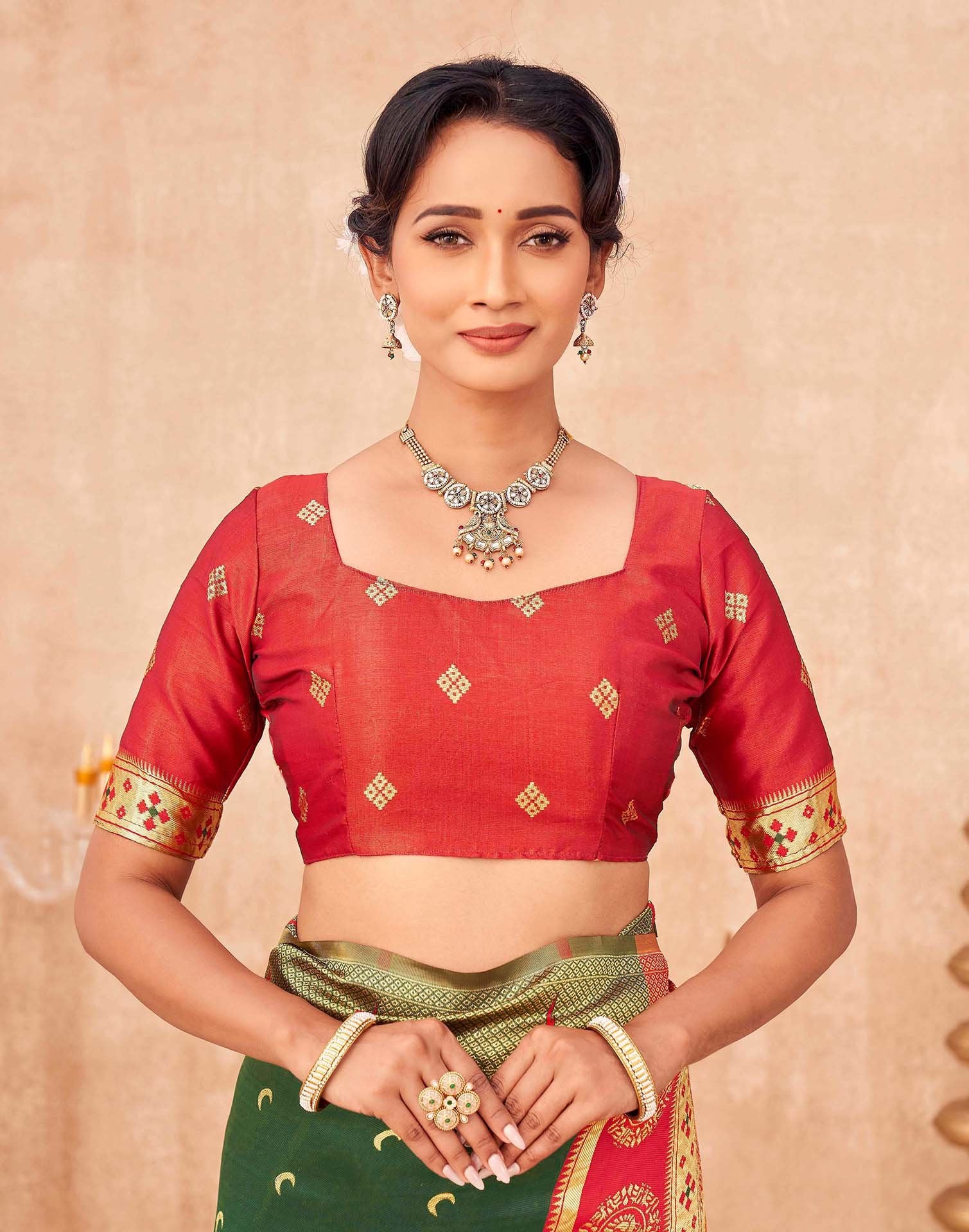 Green Silk Woven Paithani Saree