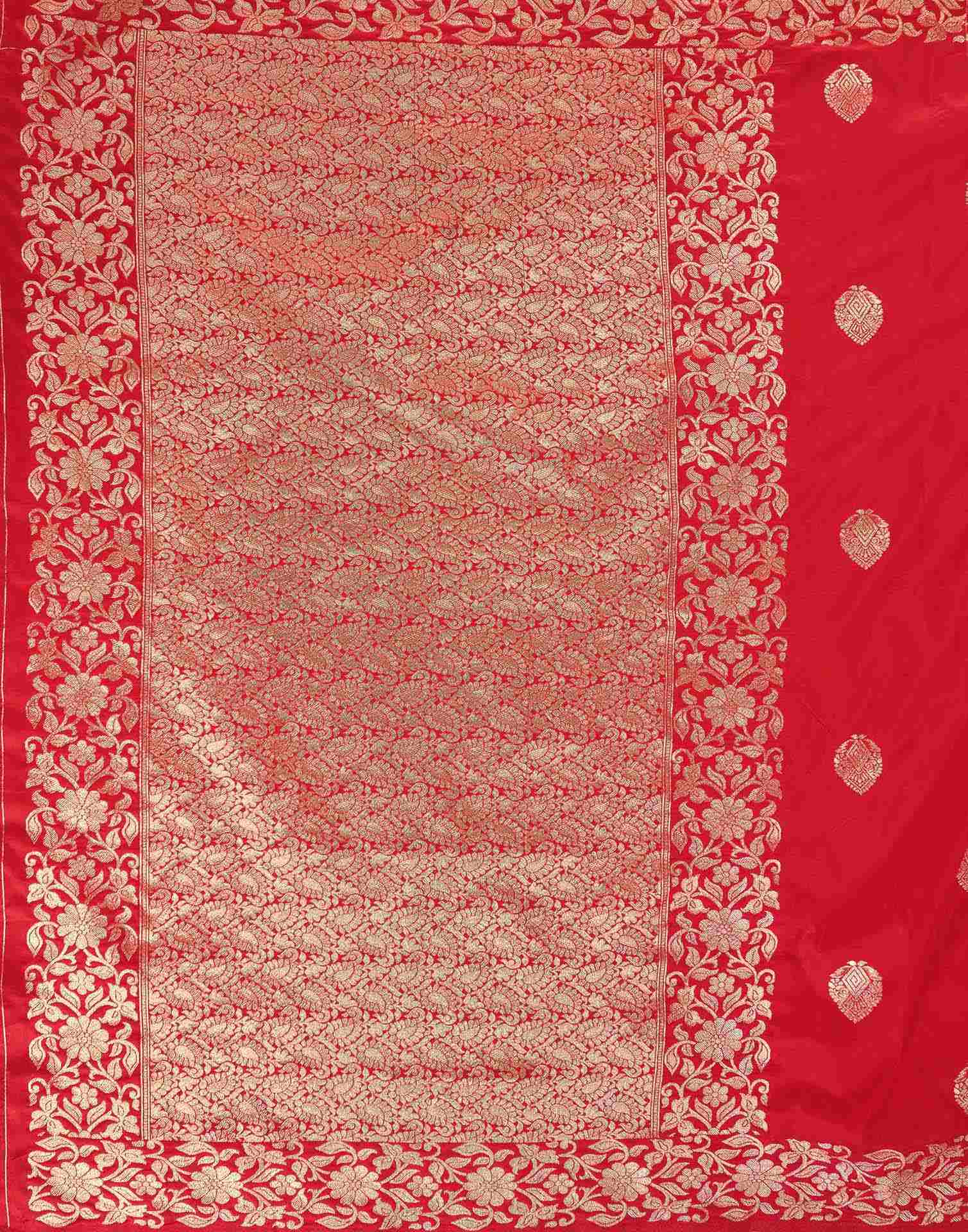 Red Silk Woven Banarasi Saree