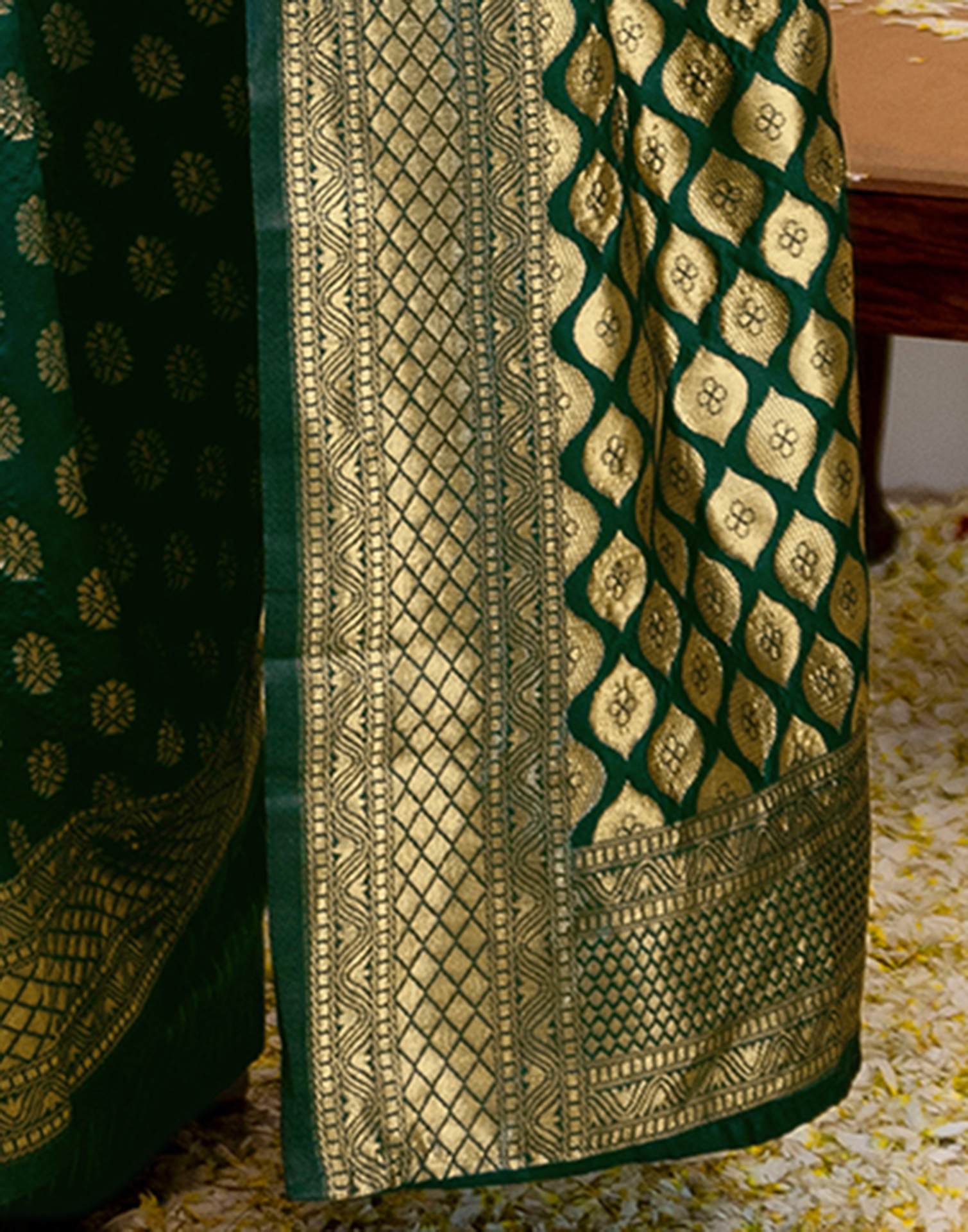 Green Silk Woven Banarasi Saree