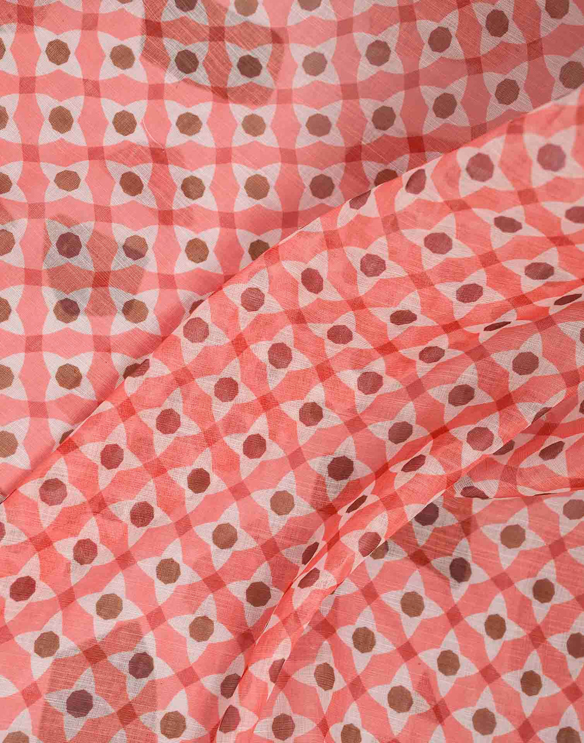 Ready To Wear Baby Pink Linen Printed Saree