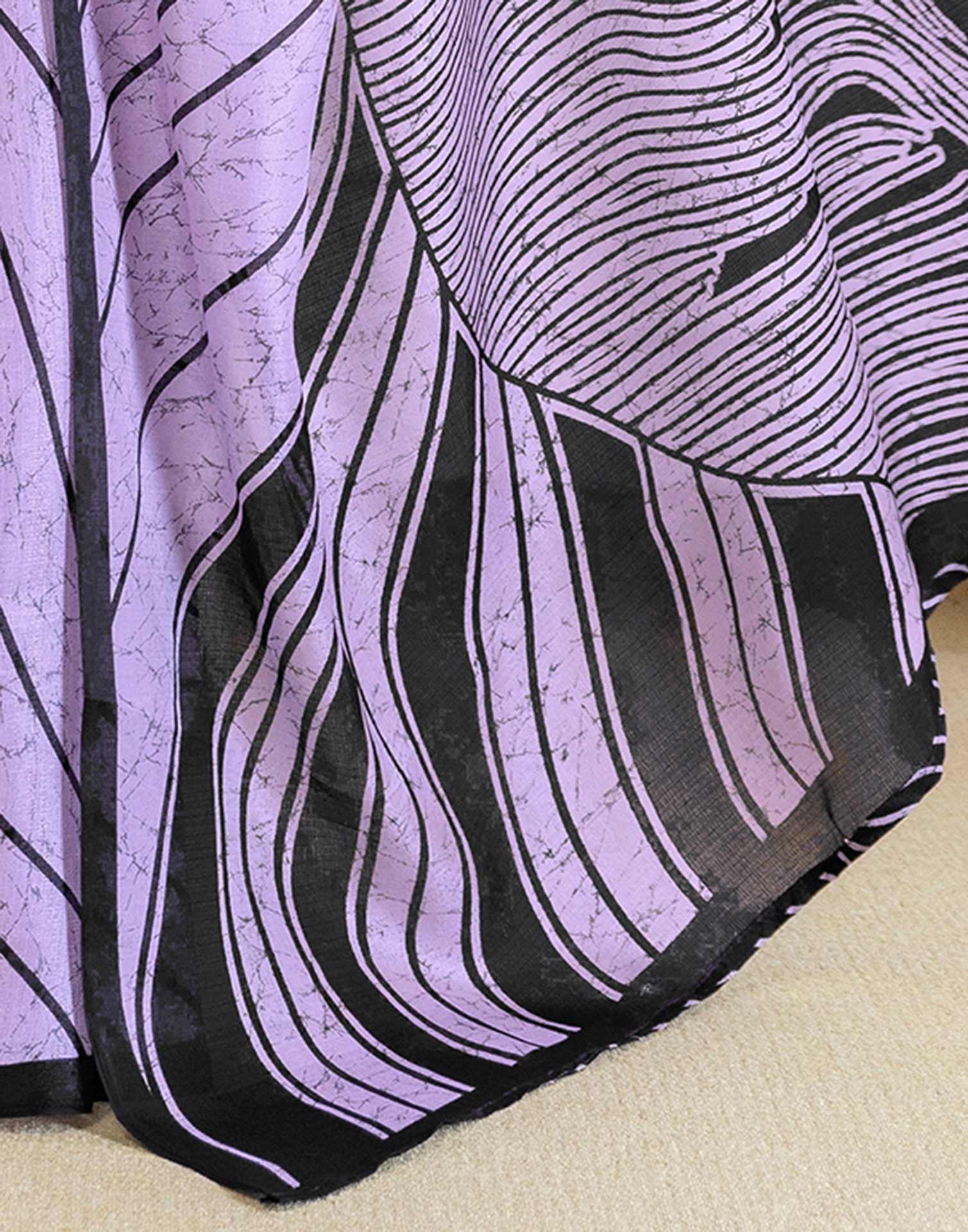 Lavender Khadi Printed Saree