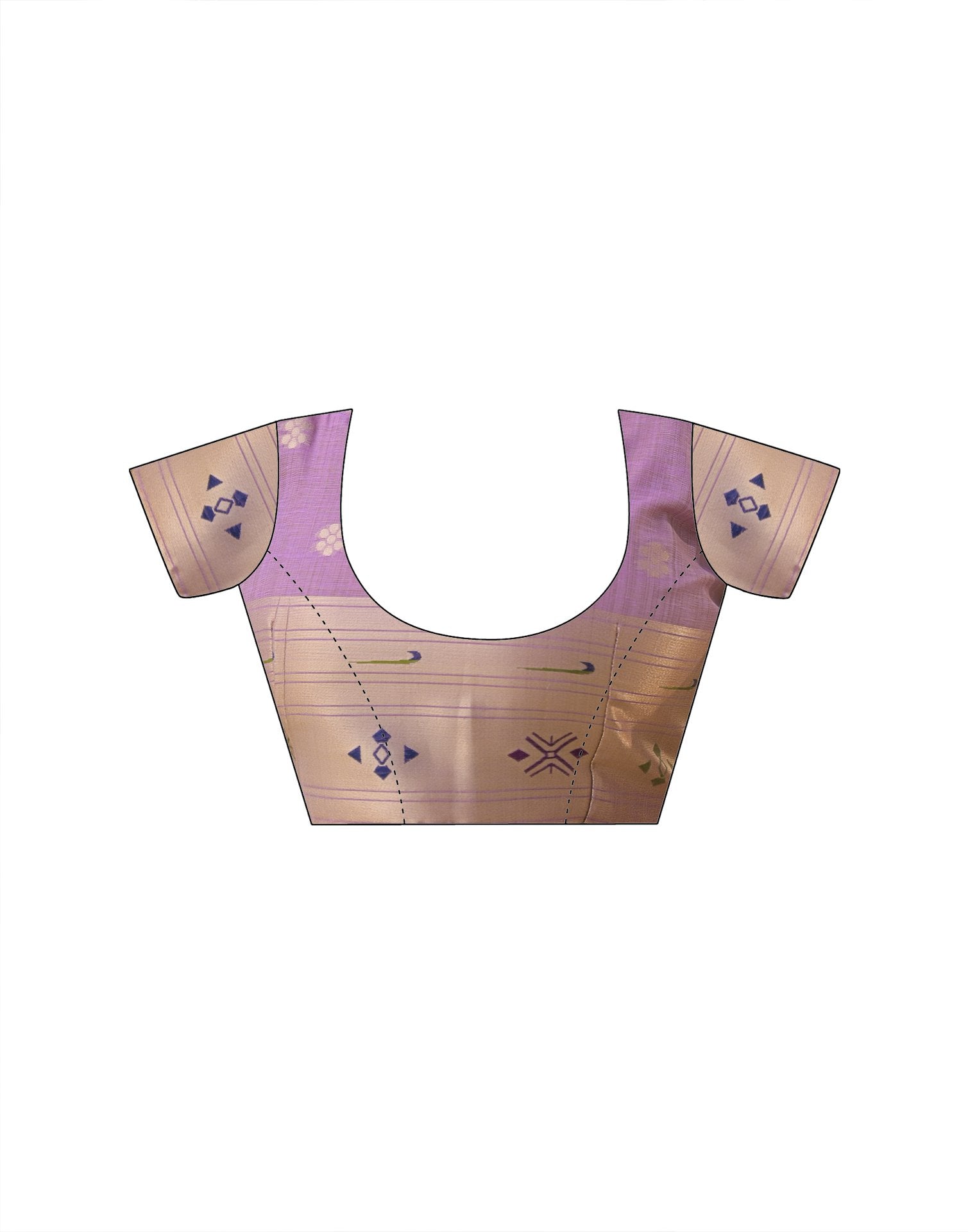 Light Lavender Cotton Woven Paithani Saree